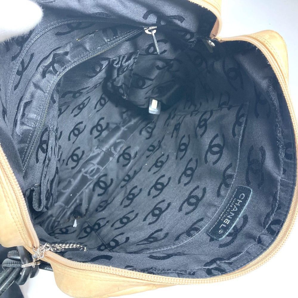 Chanel Chanel Cambon Line Cc Coma Mark Large Square Diagonal Hanging (E.G. Of A Rocket) Bicolor Shoulder Bag Leather Women Beige Size ONE SIZE - 11 Thumbnail