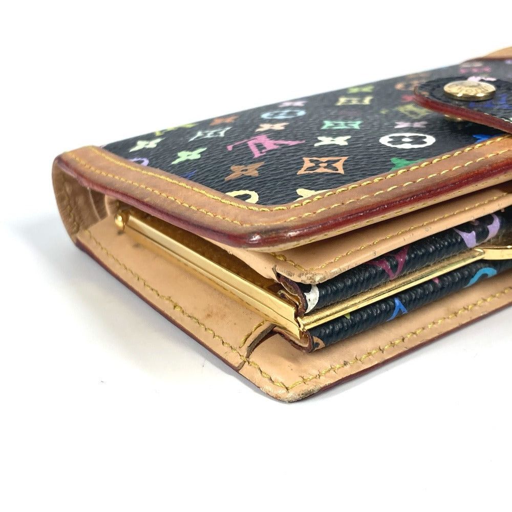 Louis Vuitton Louis Vuitton M92988 Monogram Multicolor Port Monet Bier Viennois Compact Wallet Handbag Bi-Fold Canvas Women Noir Black Size ONE SIZE - 6 Thumbnail