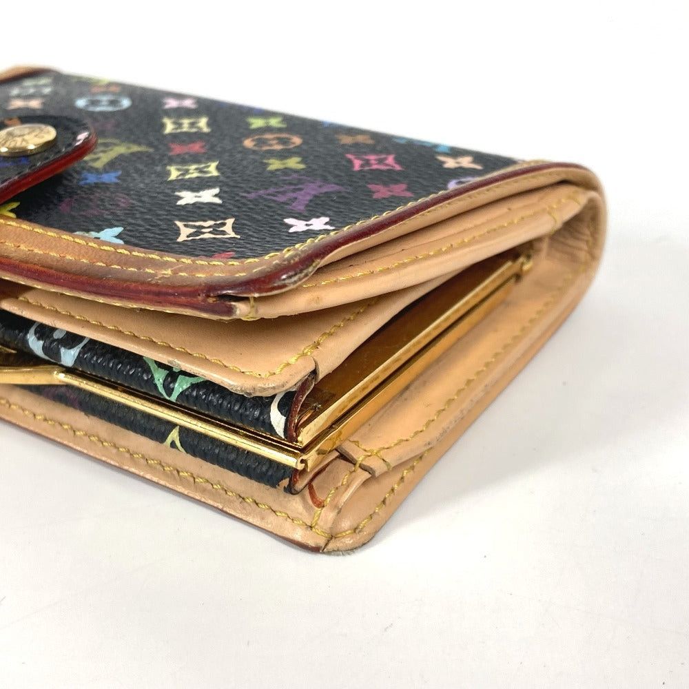 Louis Vuitton Louis Vuitton M92988 Monogram Multicolor Port Monet Bier Viennois Compact Wallet Handbag Bi-Fold Canvas Women Noir Black Size ONE SIZE - 7 Thumbnail