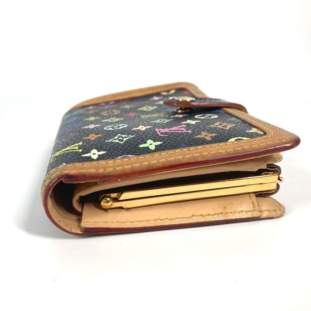 Louis Vuitton Louis Vuitton M92988 Monogram Multicolor Port Monet Bier Viennois Compact Wallet Handbag Bi-Fold Canvas Women Noir Black Size ONE SIZE - 4 Thumbnail