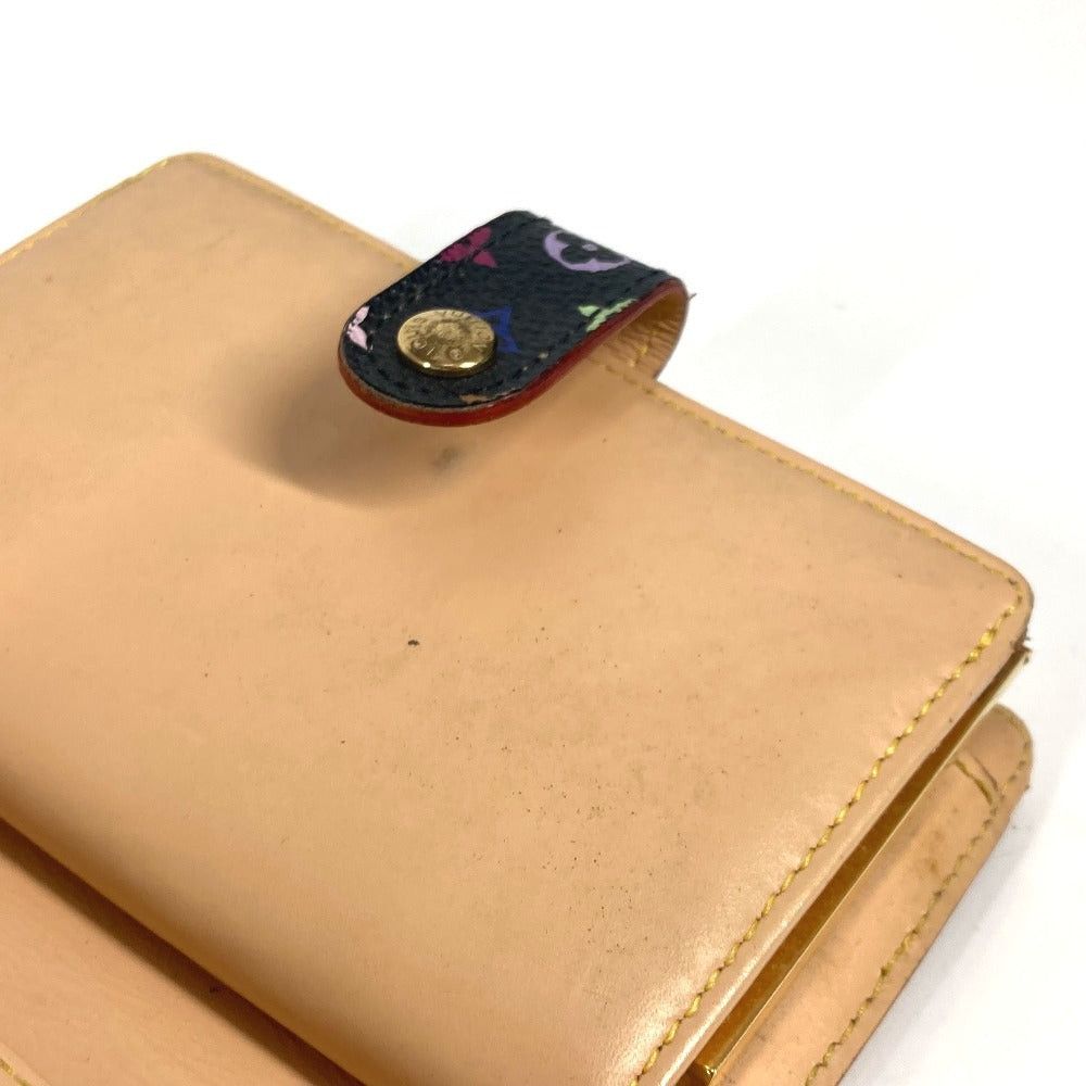 Louis Vuitton Louis Vuitton M92988 Monogram Multicolor Port Monet Bier Viennois Compact Wallet Handbag Bi-Fold Canvas Women Noir Black Size ONE SIZE - 14 Thumbnail