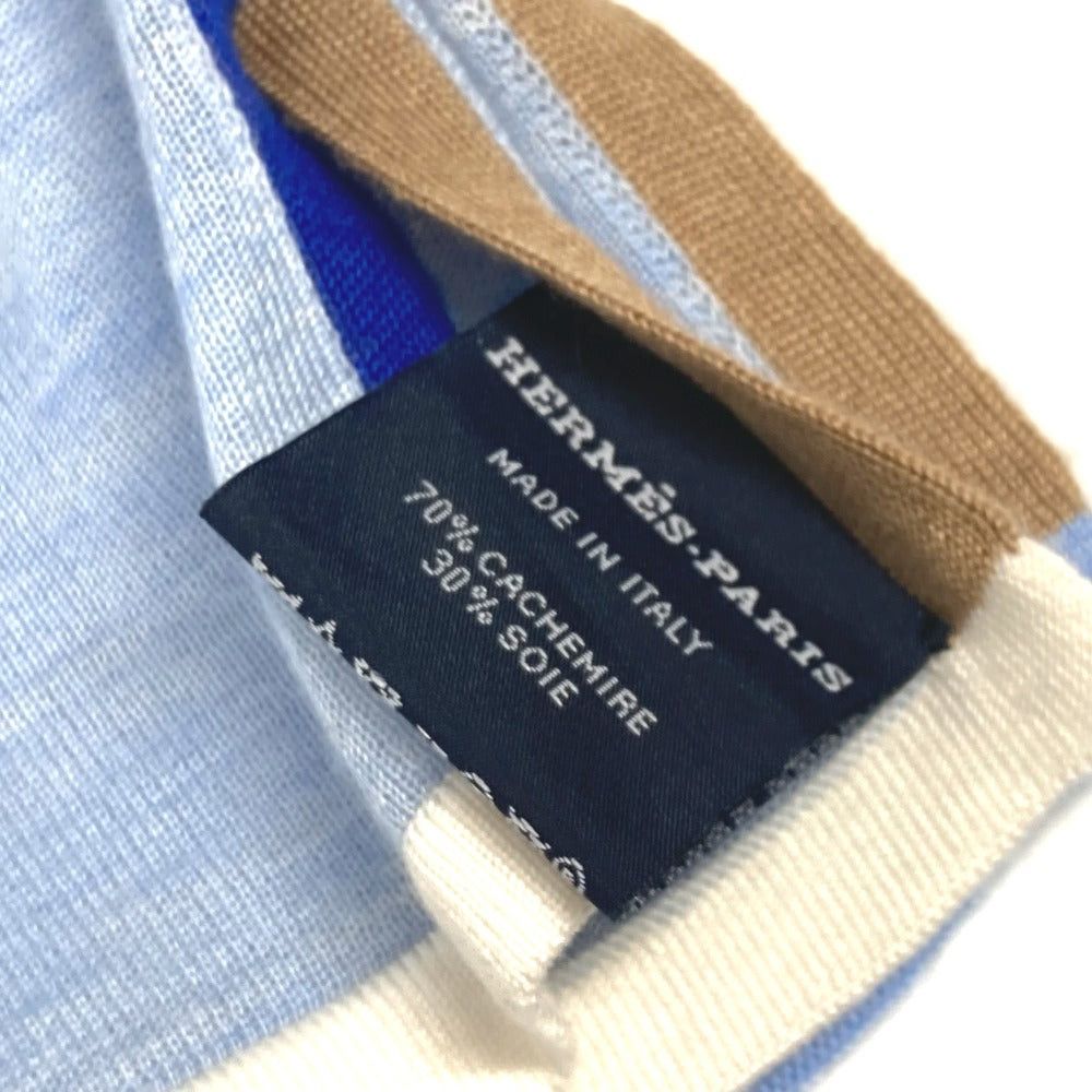 Hermes Hermes Epi Cul-De-Sac Jean. 120 Large Size Shawl Stall Scarf Silk Unisex Blue Size ONE SIZE - 5 Thumbnail