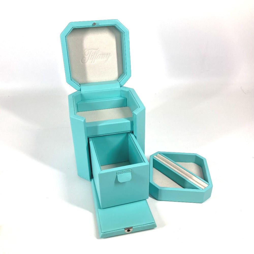 Tiffany & Co. 73476933 Tiffany Facet Jewelry Box (Tall) Accessory Case Leather Women Blue Size ONE SIZE - 8 Thumbnail