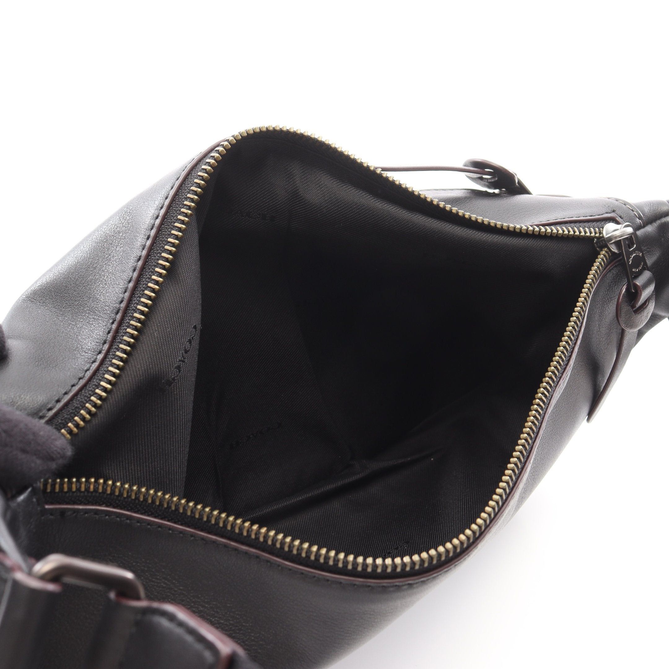 Coach Coach Livington Belt Bag Body Waist Leather Black Size ONE SIZE - 4 Thumbnail