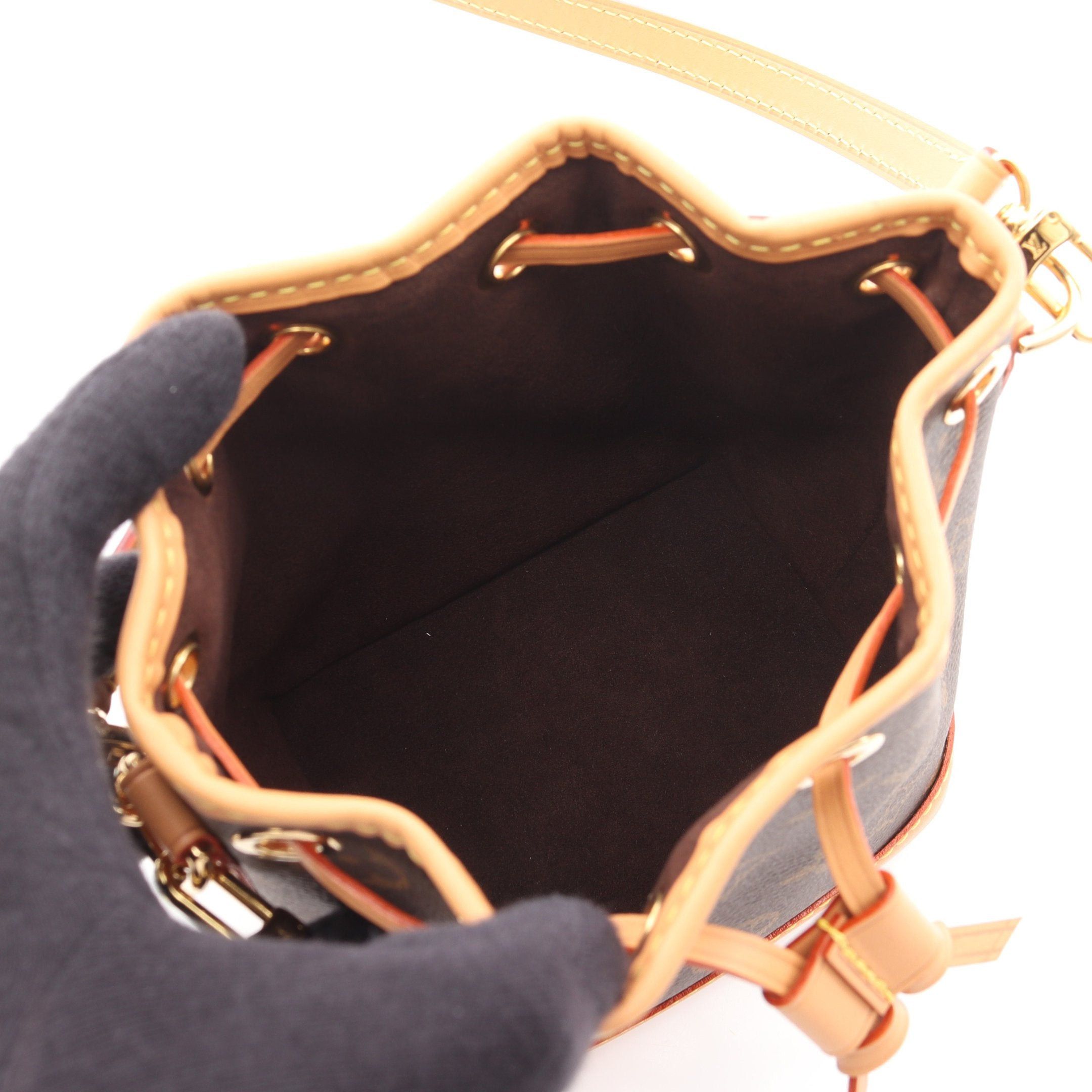 Louis Vuitton Louis Vuitton Nano Noe Monogram Handbag Leather Brown Size ONE SIZE - 3 Thumbnail