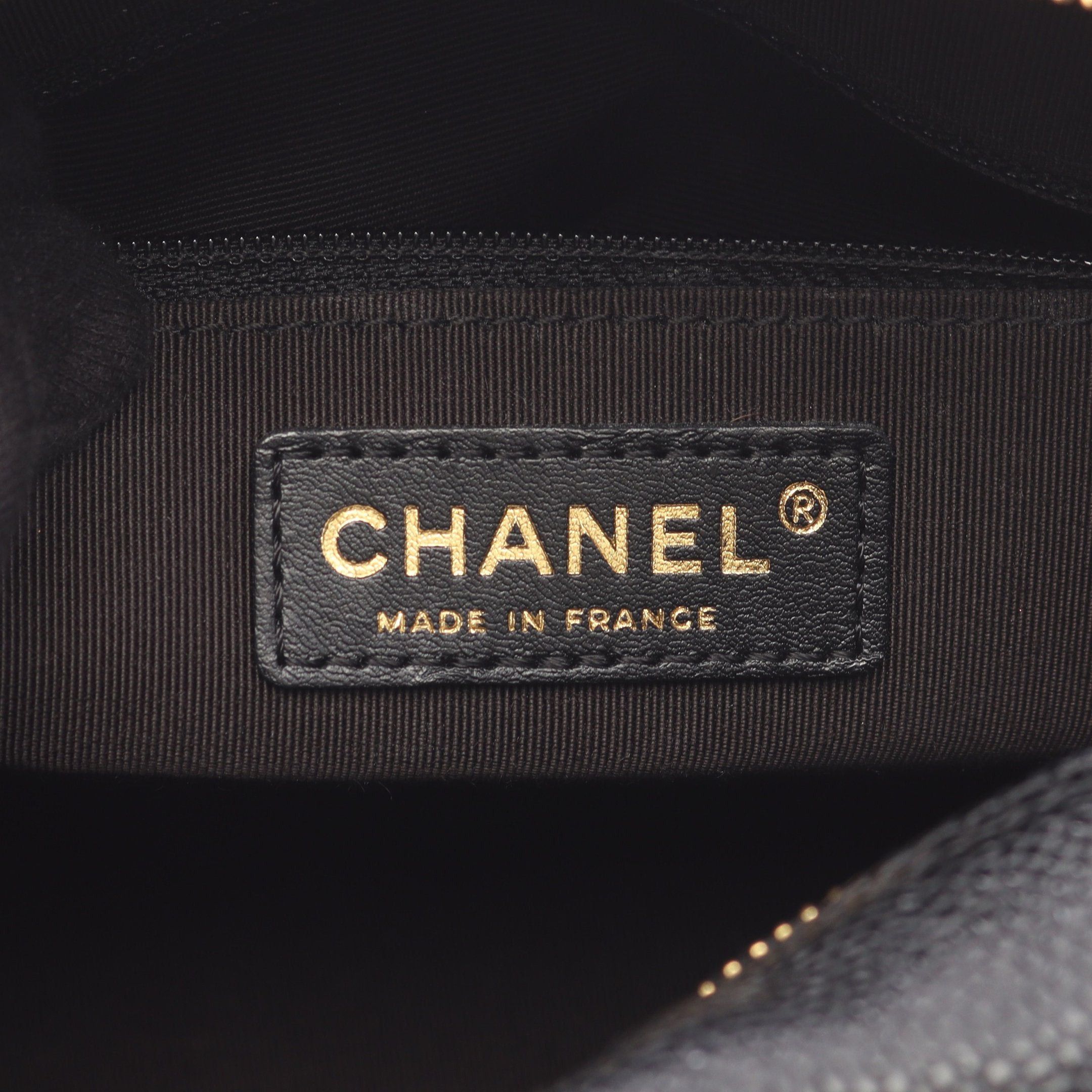 Chanel Chanel Matelasse Handbag Mini Boston Bag Caviar Skin Black Gold Hardware Size ONE SIZE - 4 Thumbnail