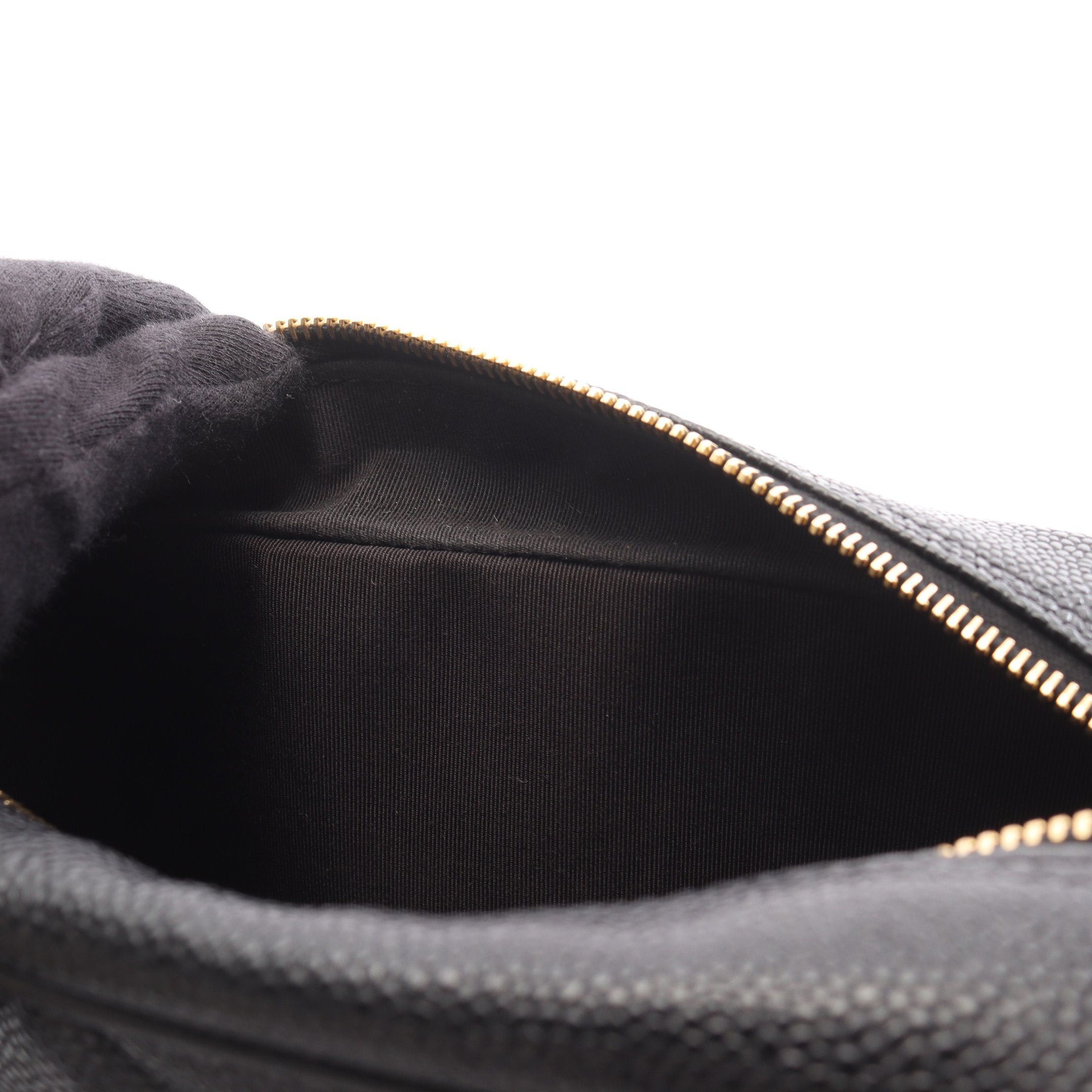Chanel Chanel Matelasse Handbag Mini Boston Bag Caviar Skin Black Gold Hardware Size ONE SIZE - 7 Thumbnail