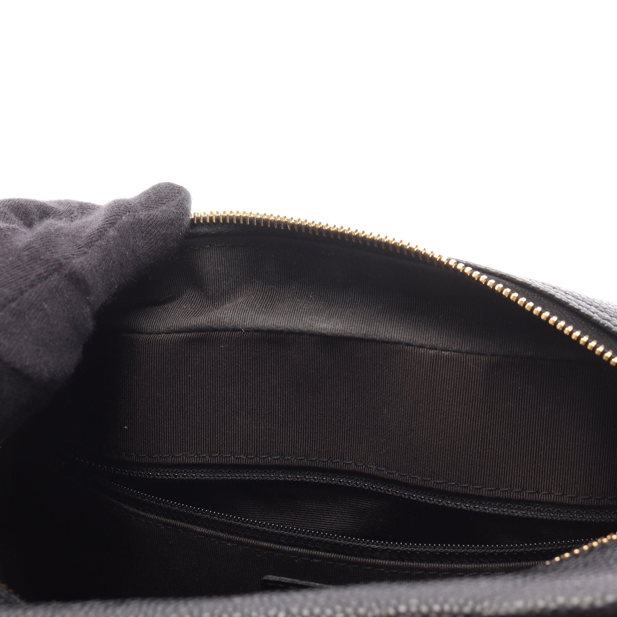 Chanel Chanel Matelasse Handbag Mini Boston Bag Caviar Skin Black Gold Hardware Size ONE SIZE - 6 Thumbnail
