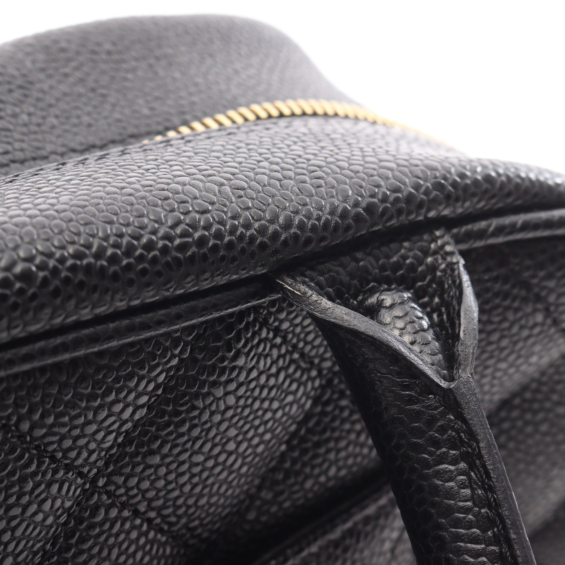 Chanel Chanel Matelasse Handbag Mini Boston Bag Caviar Skin Black Gold Hardware Size ONE SIZE - 8 Thumbnail