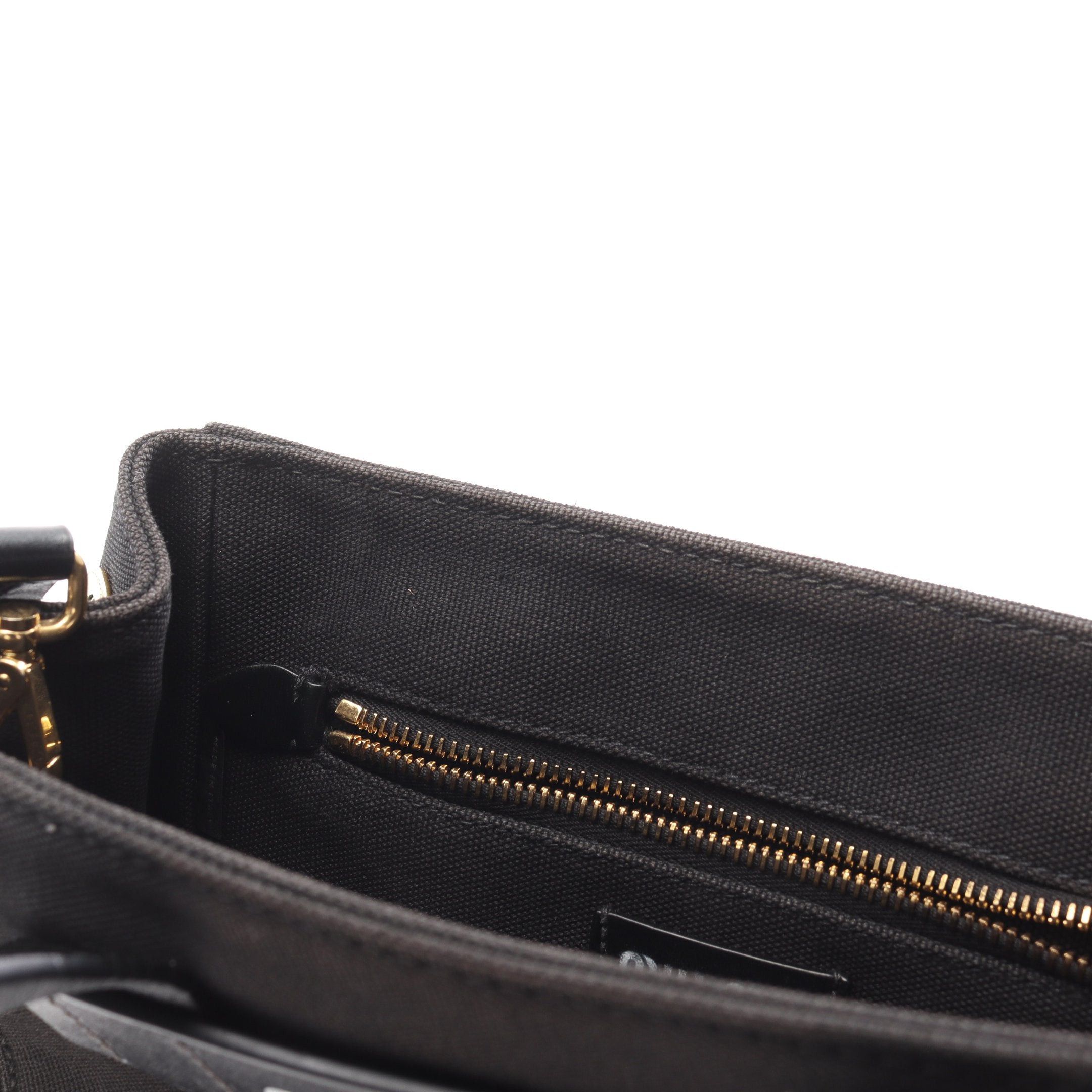 Miu Miu Miu Miu Canapa Kanapa Handbag Tote Bag Canvas Leather Black Size ONE SIZE - 6 Thumbnail