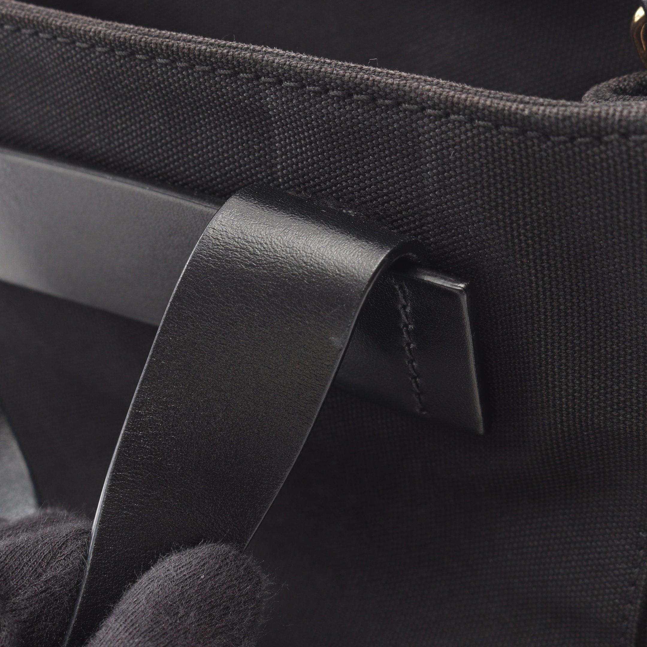 Miu Miu Miu Miu Canapa Kanapa Handbag Tote Bag Canvas Leather Black Size ONE SIZE - 7 Thumbnail