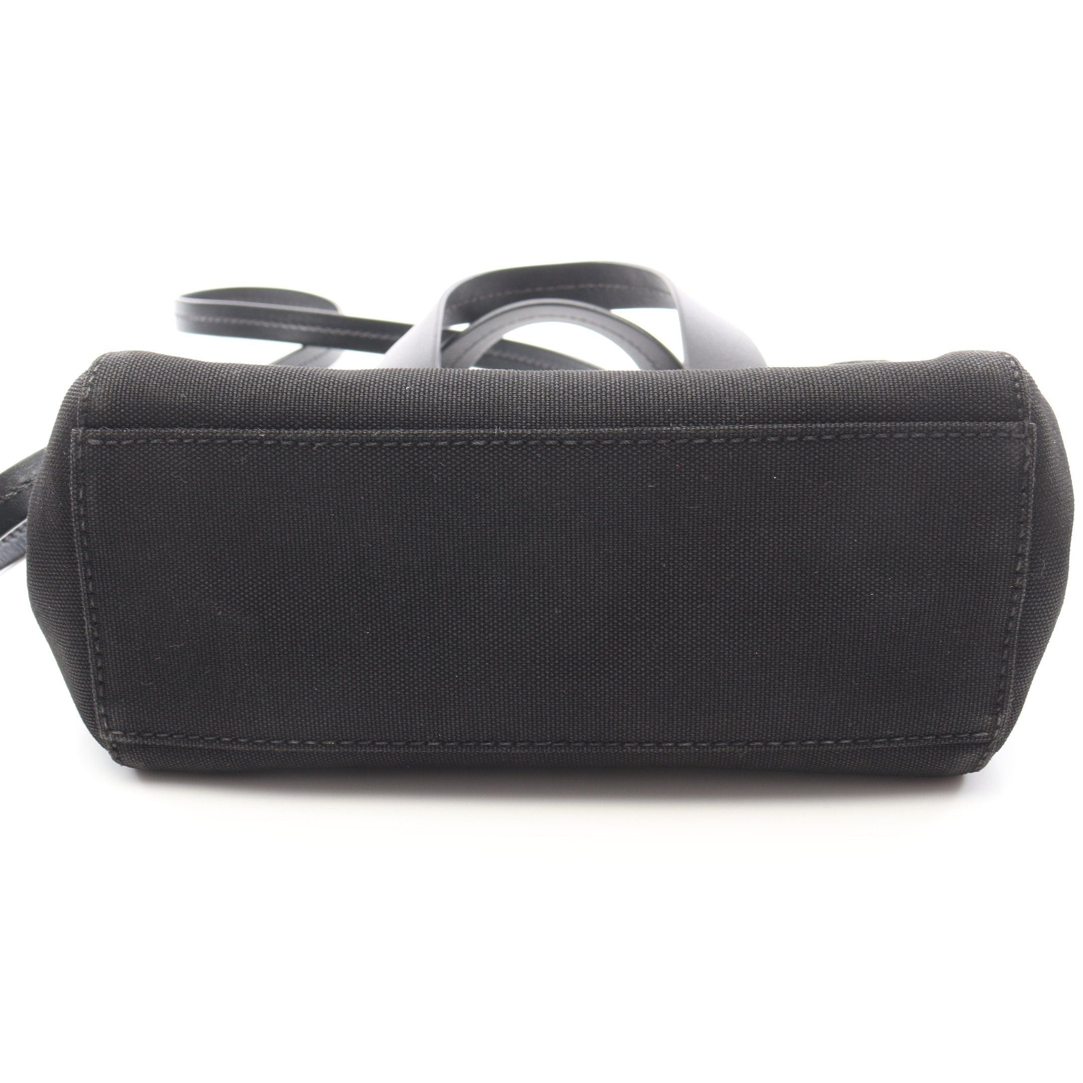 Miu Miu Miu Miu Canapa Kanapa Handbag Tote Bag Canvas Leather Black Size ONE SIZE - 11 Thumbnail