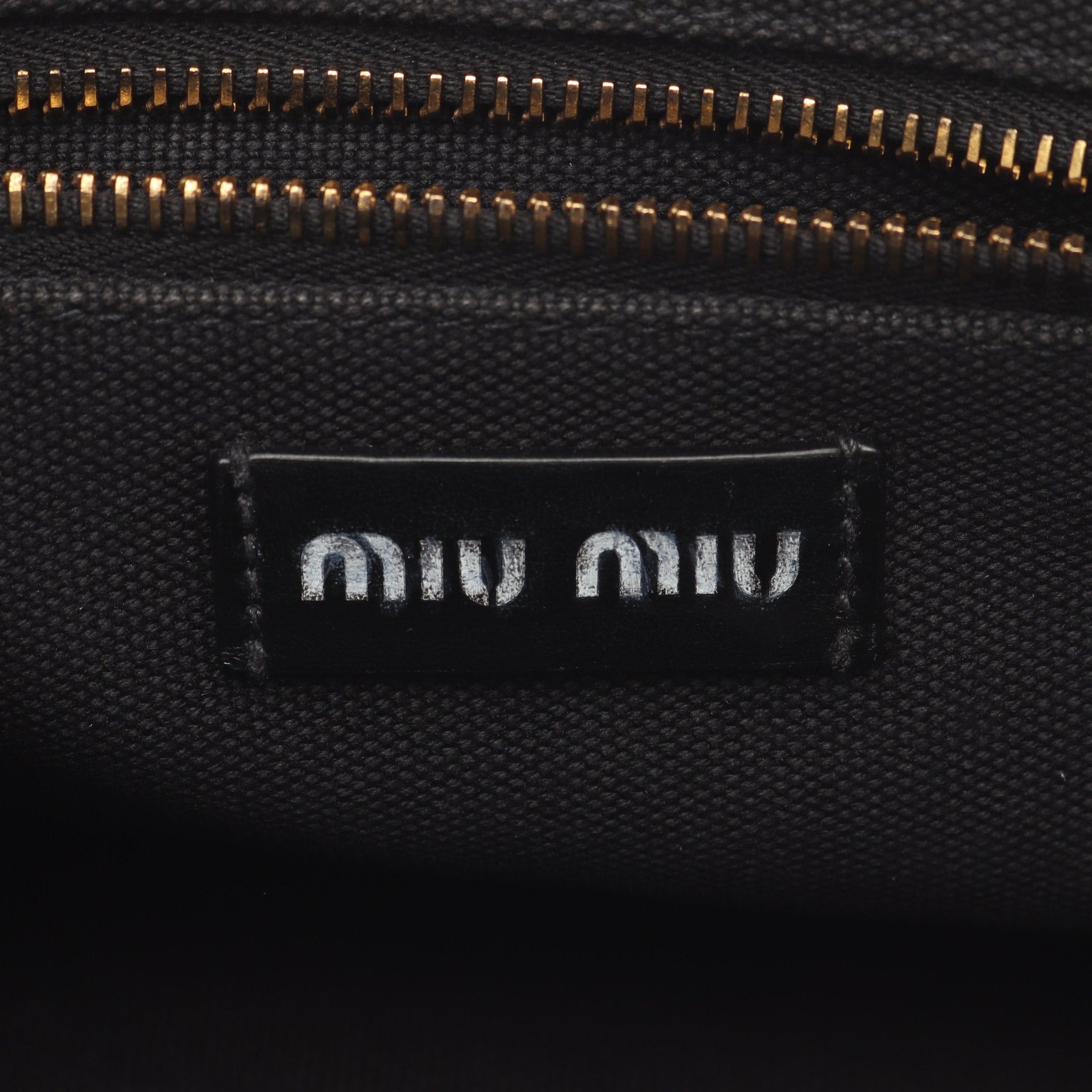 Miu Miu Miu Miu Canapa Kanapa Handbag Tote Bag Canvas Leather Black Size ONE SIZE - 4 Thumbnail