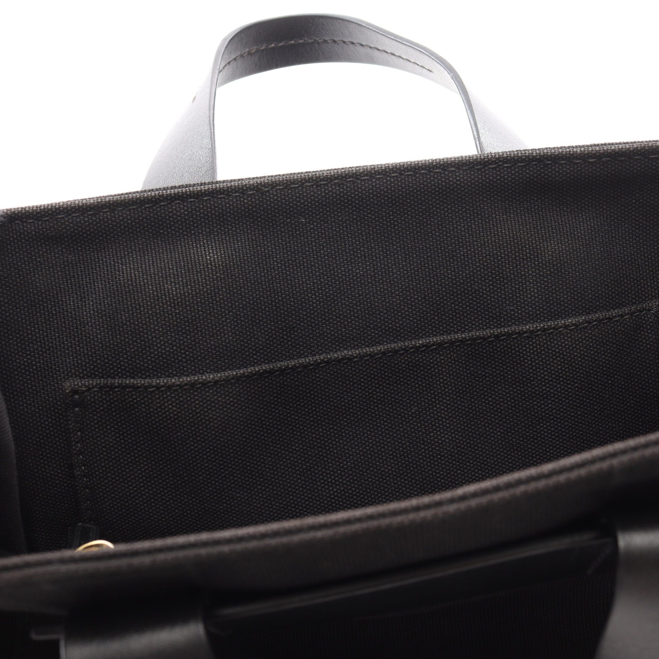 Miu Miu Miu Miu Canapa Kanapa Handbag Tote Bag Canvas Leather Black Size ONE SIZE - 5 Thumbnail