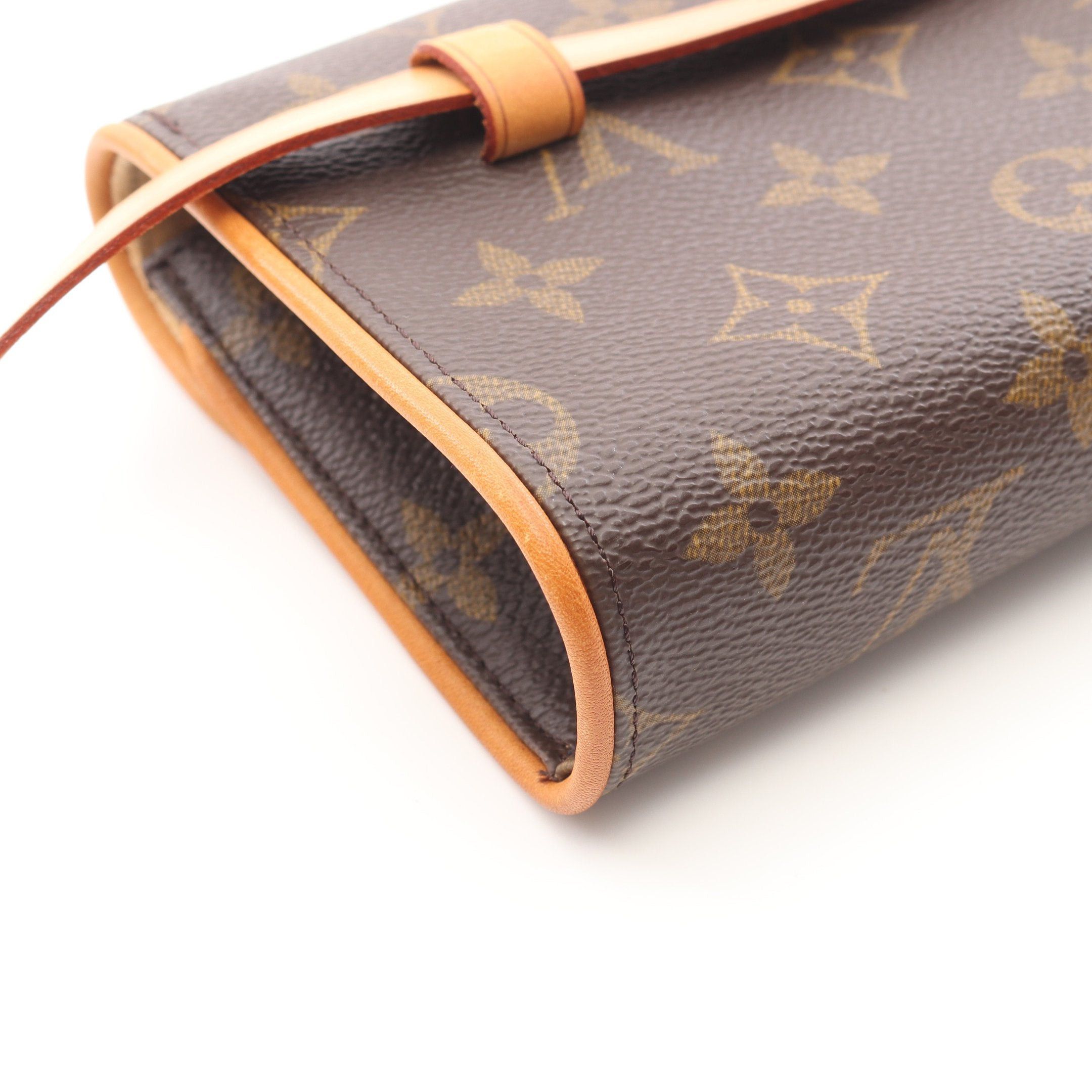 Louis Vuitton Louis Vuitton Pochette Florentine Monogram Body Bag Waist Leather Brown With Button Pressure (S) Size ONE SIZE - 6 Thumbnail