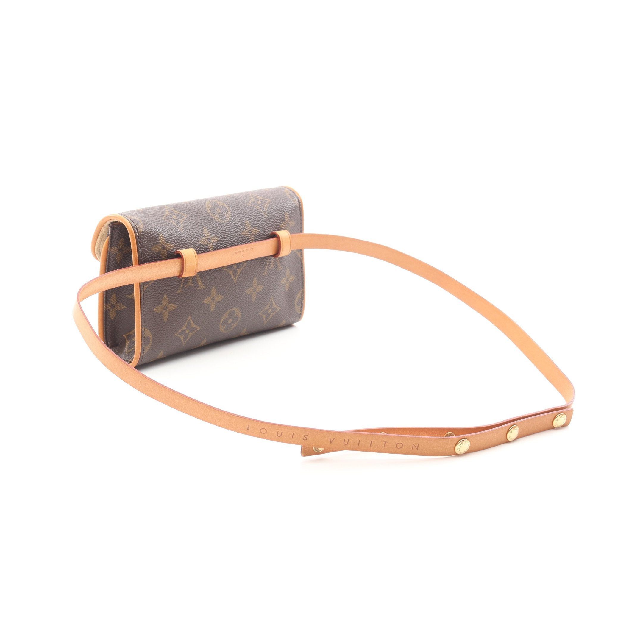 Louis Vuitton Louis Vuitton Pochette Florentine Monogram Body Bag Waist Leather Brown With Button Pressure (S) Size ONE SIZE - 2 Thumbnail