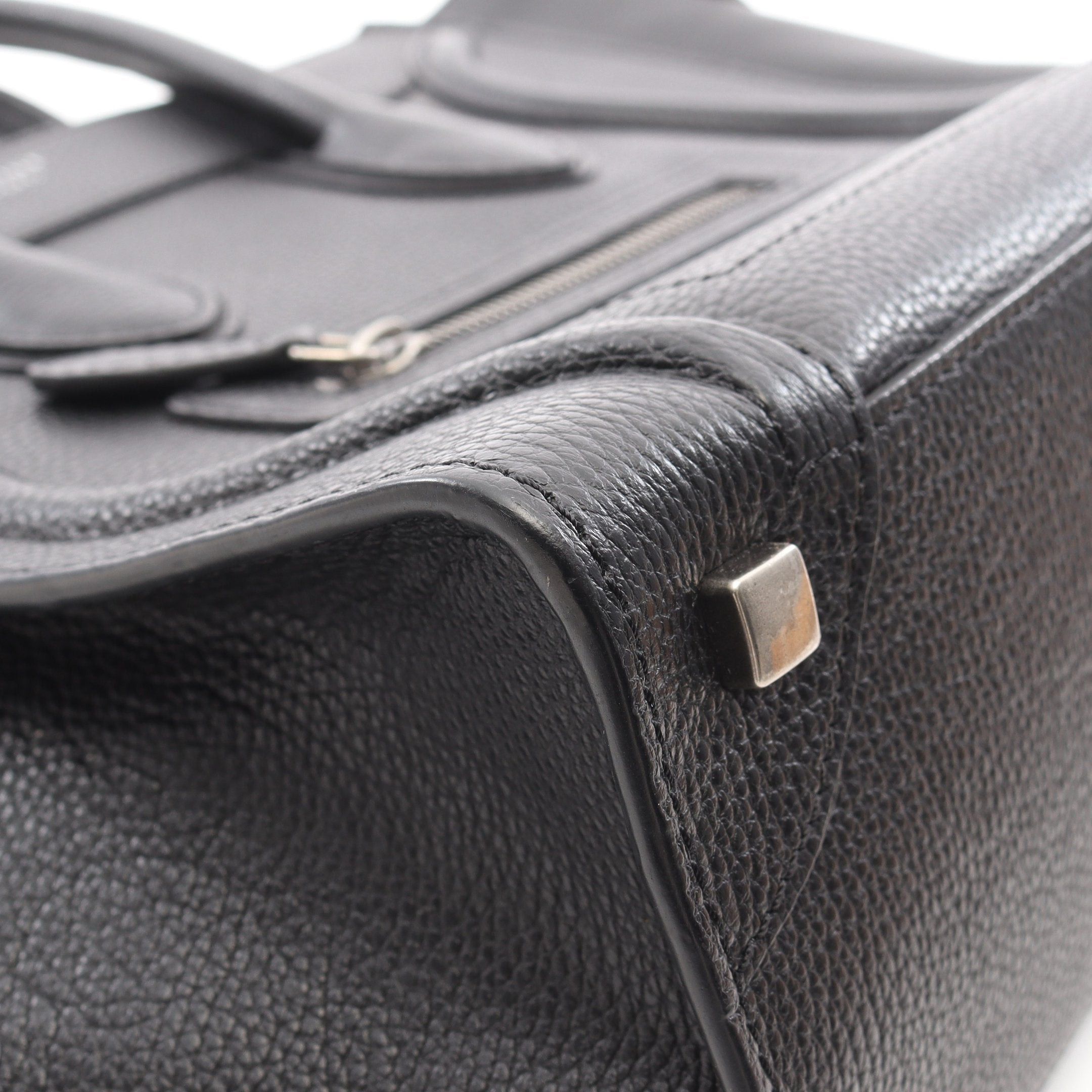 Celine Celine Luggage Micro Shopper Handbag Tote Bag Leather Black Size ONE SIZE - 6 Thumbnail