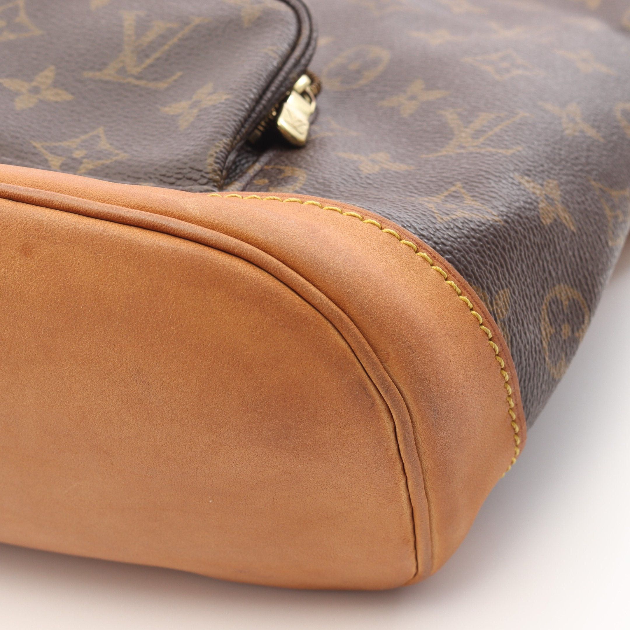 Louis Vuitton Louis Vuitton Montsouris Mm Monogram Backpack Rucksack Leather Brown Size ONE SIZE - 7 Thumbnail