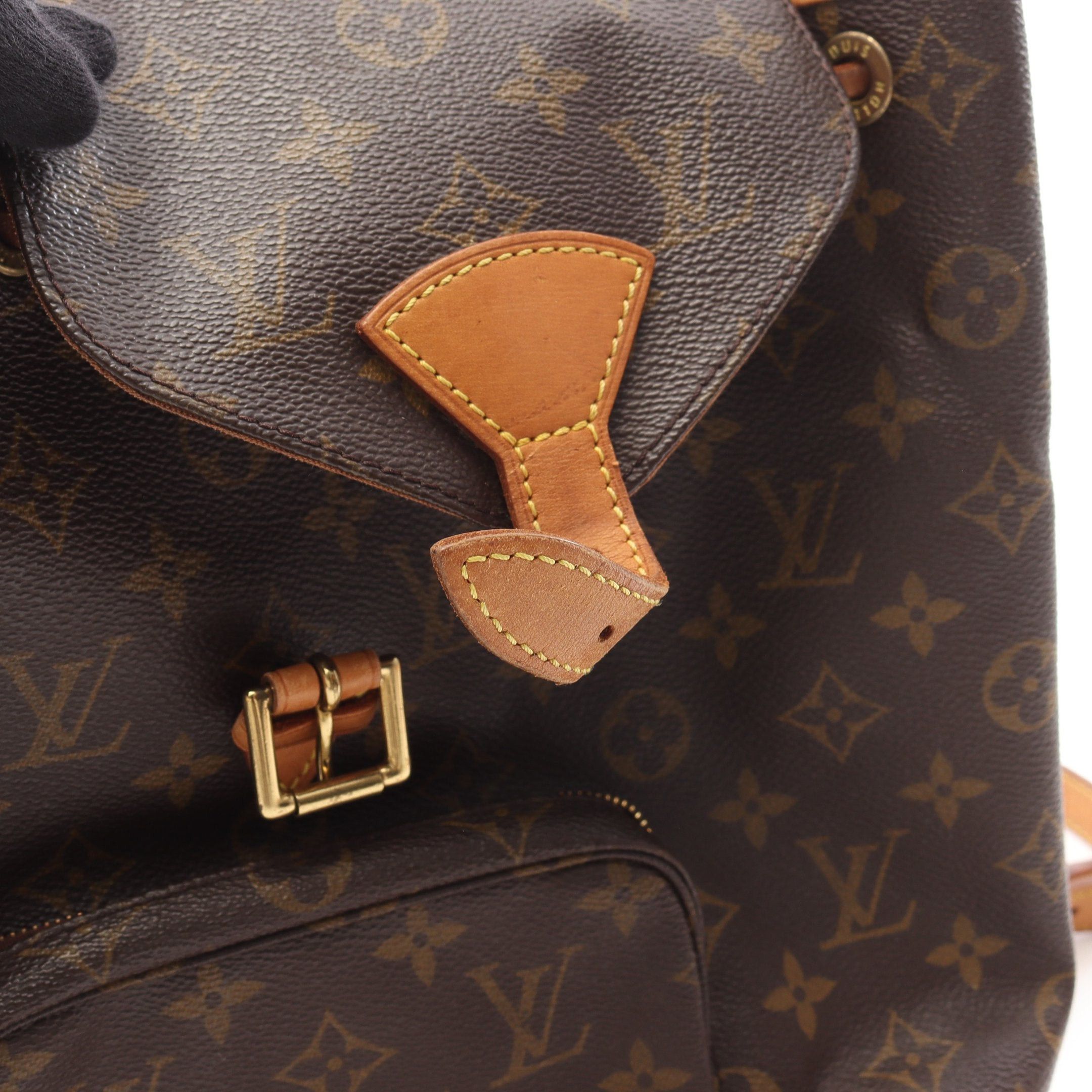 Louis Vuitton Louis Vuitton Montsouris Mm Monogram Backpack Rucksack Leather Brown Size ONE SIZE - 13 Thumbnail