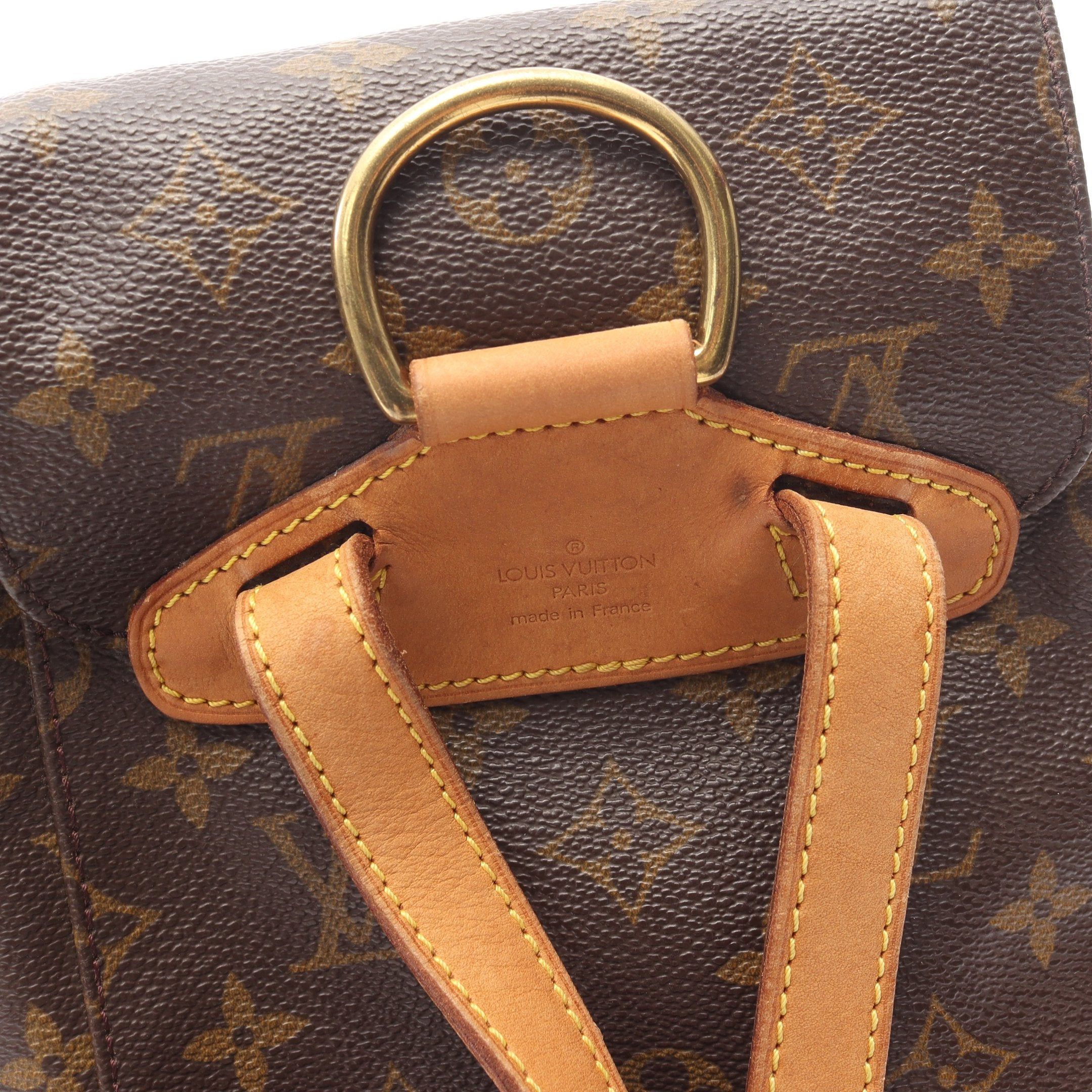 Louis Vuitton Louis Vuitton Montsouris Mm Monogram Backpack Rucksack Leather Brown Size ONE SIZE - 9 Thumbnail