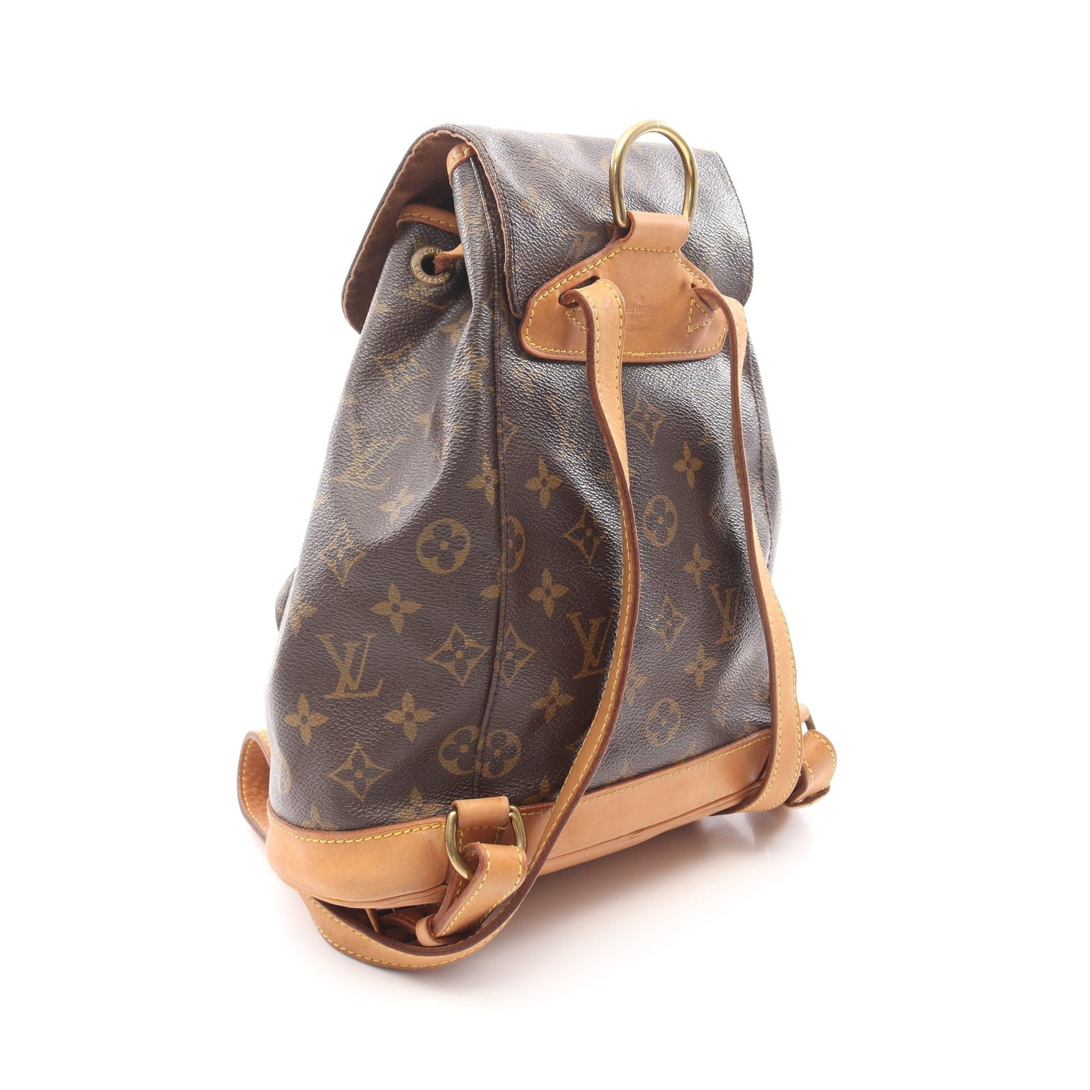 Louis Vuitton Louis Vuitton Montsouris Mm Monogram Backpack Rucksack Leather Brown Size ONE SIZE - 2 Thumbnail