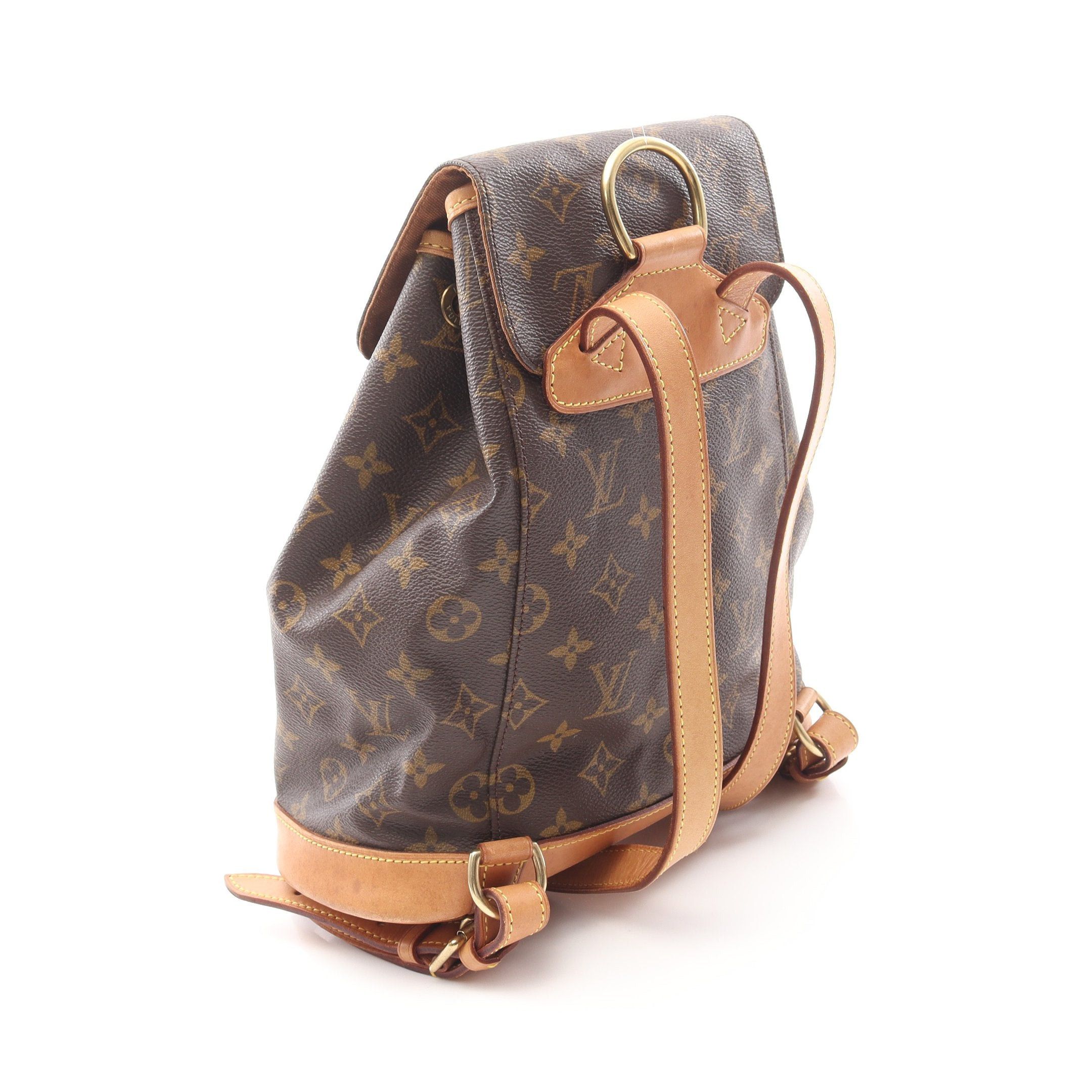 Louis Vuitton Louis Vuitton Montsouris Mm Monogram Backpack Rucksack Leather Brown Size ONE SIZE - 2 Thumbnail