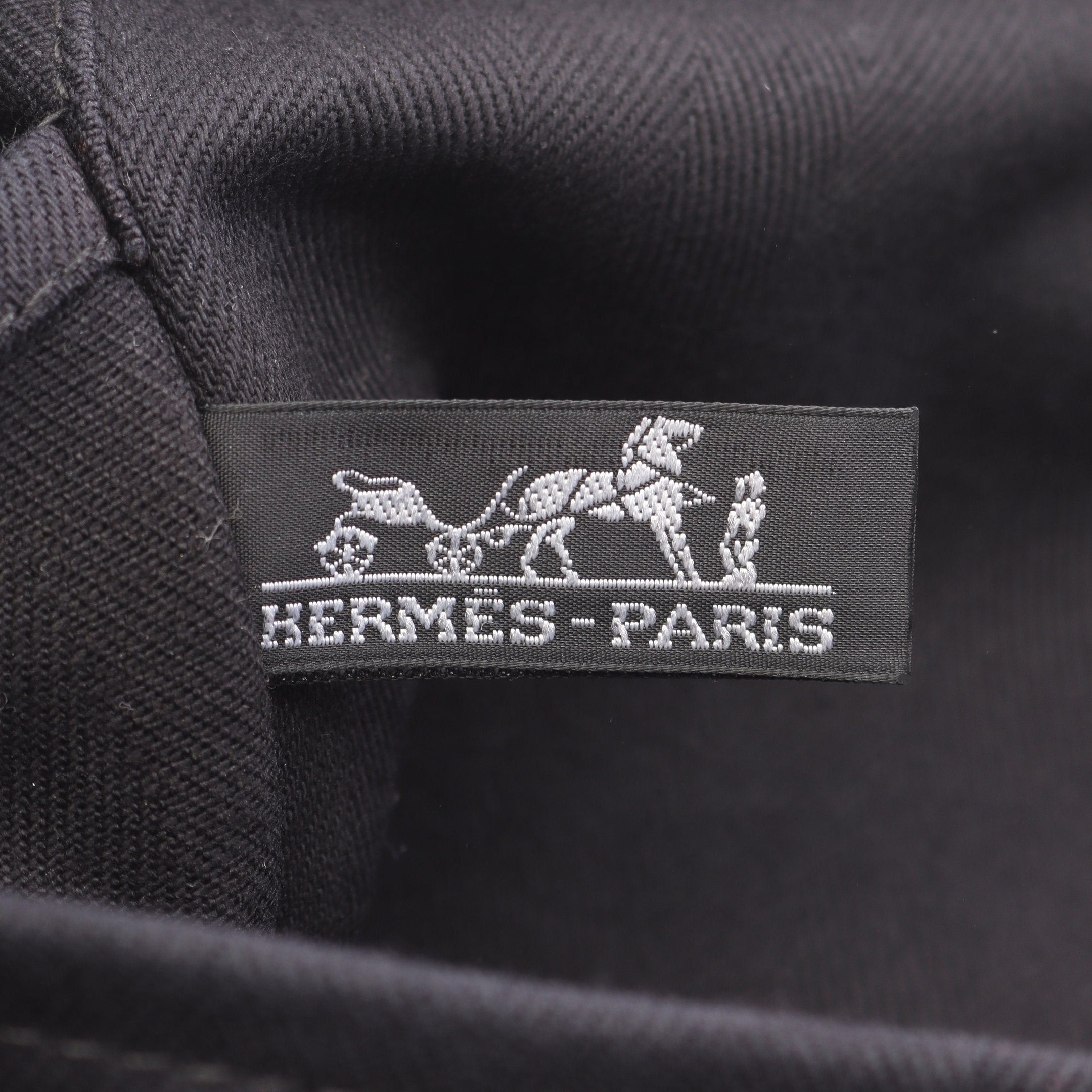 Hermes Hermes Valparaiso Mm Handbag Toile Chevron Leather Black Silver Hardware □I Stamp (Manufactured Around 2005) Size ONE SIZE - 4 Thumbnail