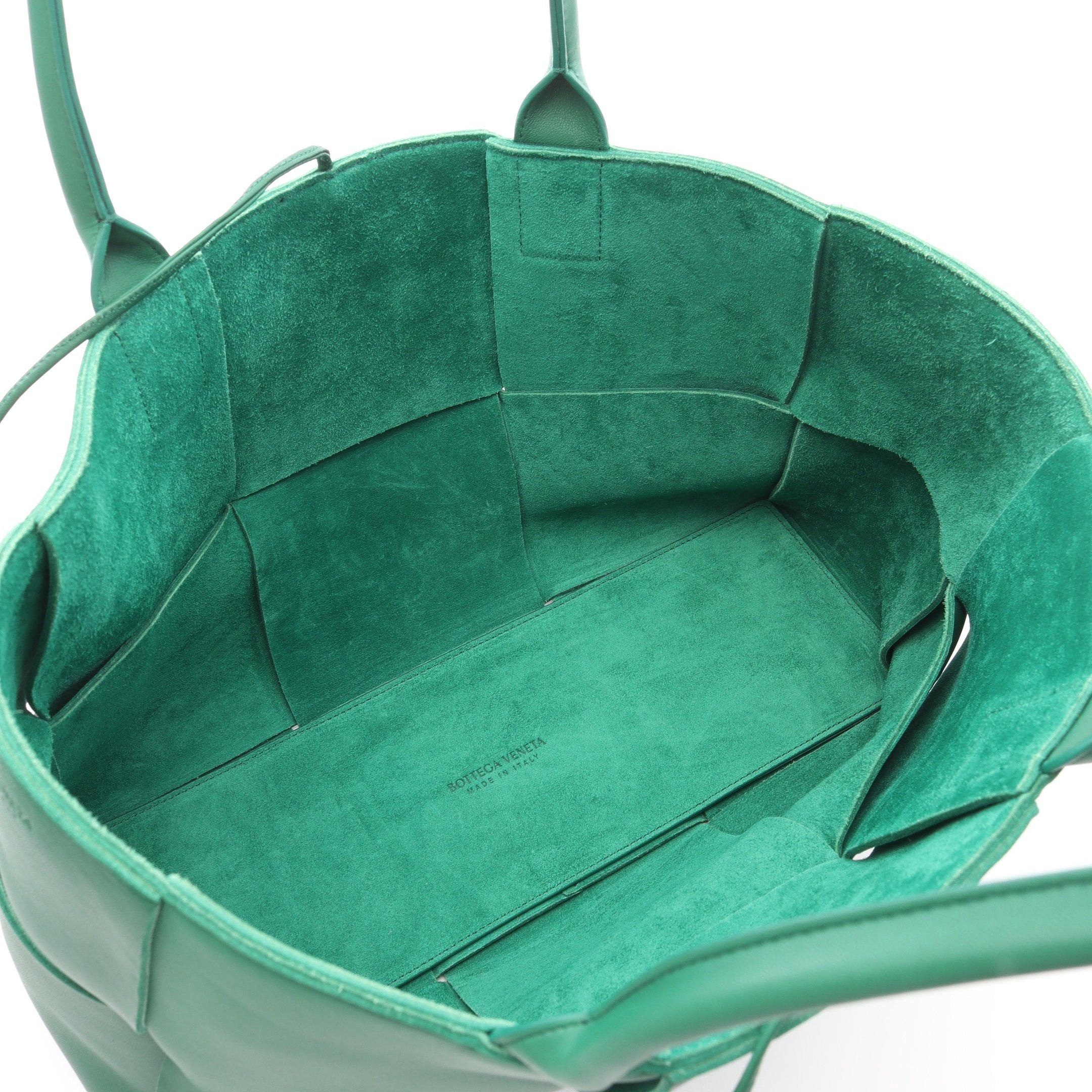 Bottega Veneta Bottega Veneta Arco Maxi Intrecciato Handbag Tote Bag Leather Green Size ONE SIZE - 3 Thumbnail