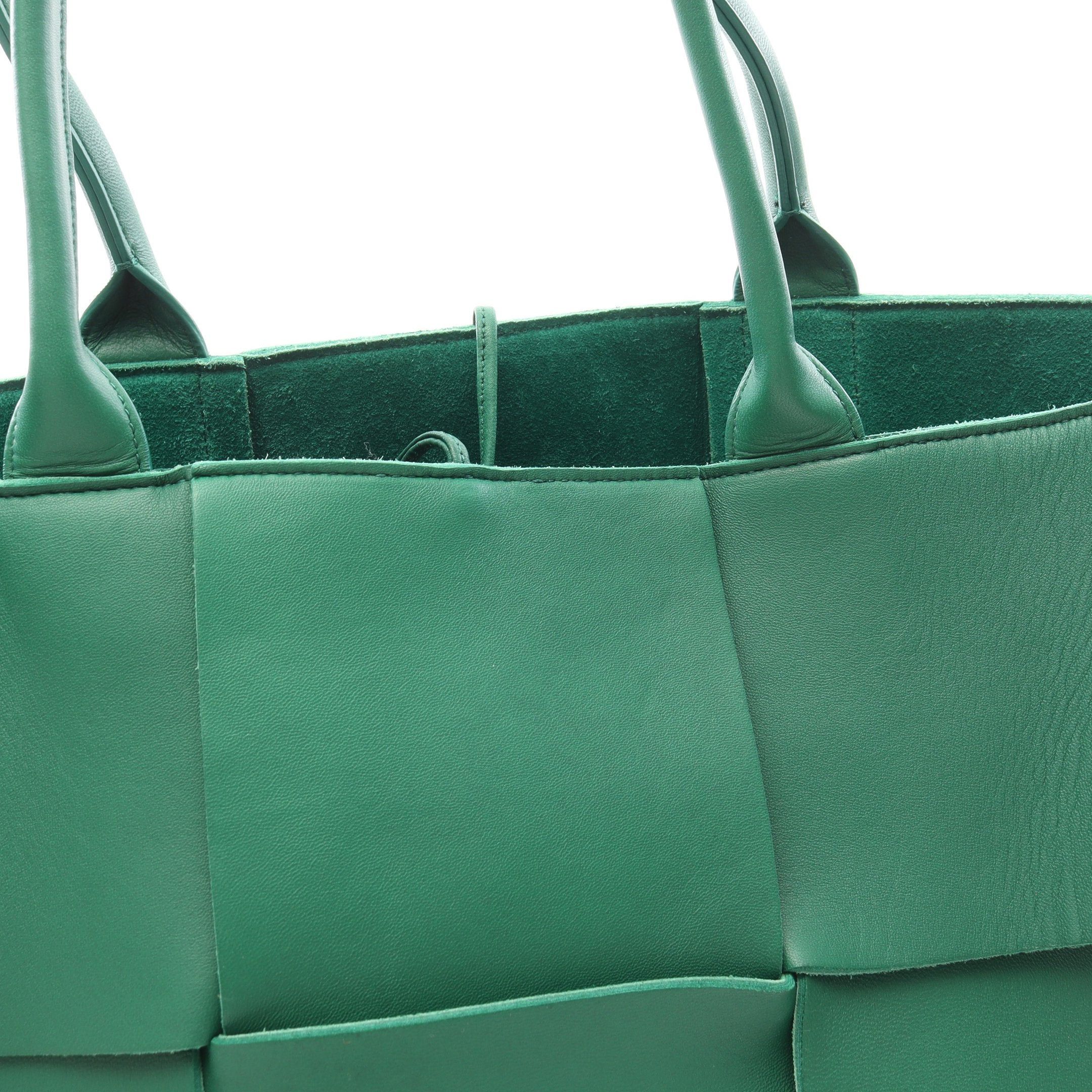 Bottega Veneta Bottega Veneta Arco Maxi Intrecciato Handbag Tote Bag Leather Green Size ONE SIZE - 7 Thumbnail