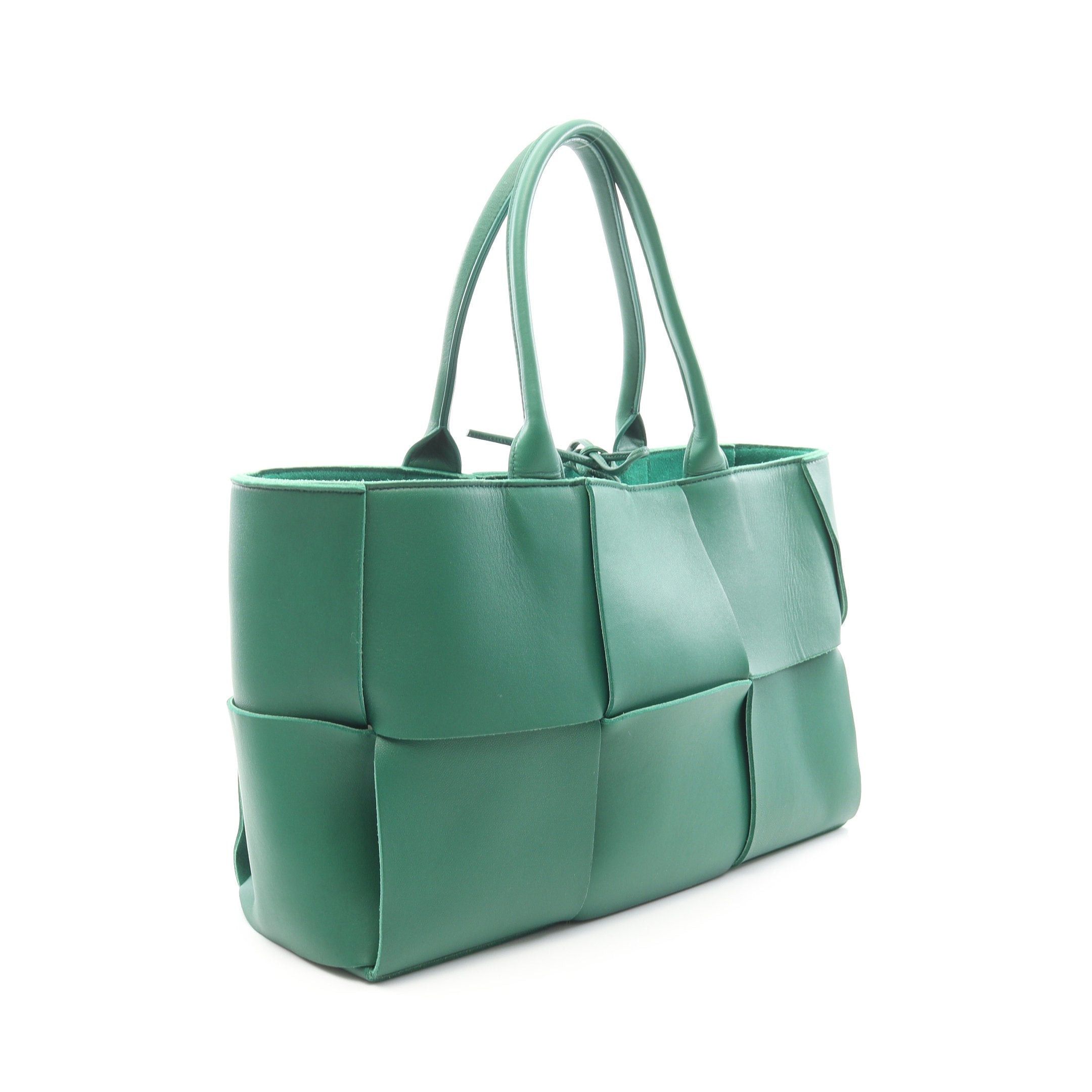 Bottega Veneta Bottega Veneta Arco Maxi Intrecciato Handbag Tote Bag Leather Green Size ONE SIZE - 2 Thumbnail