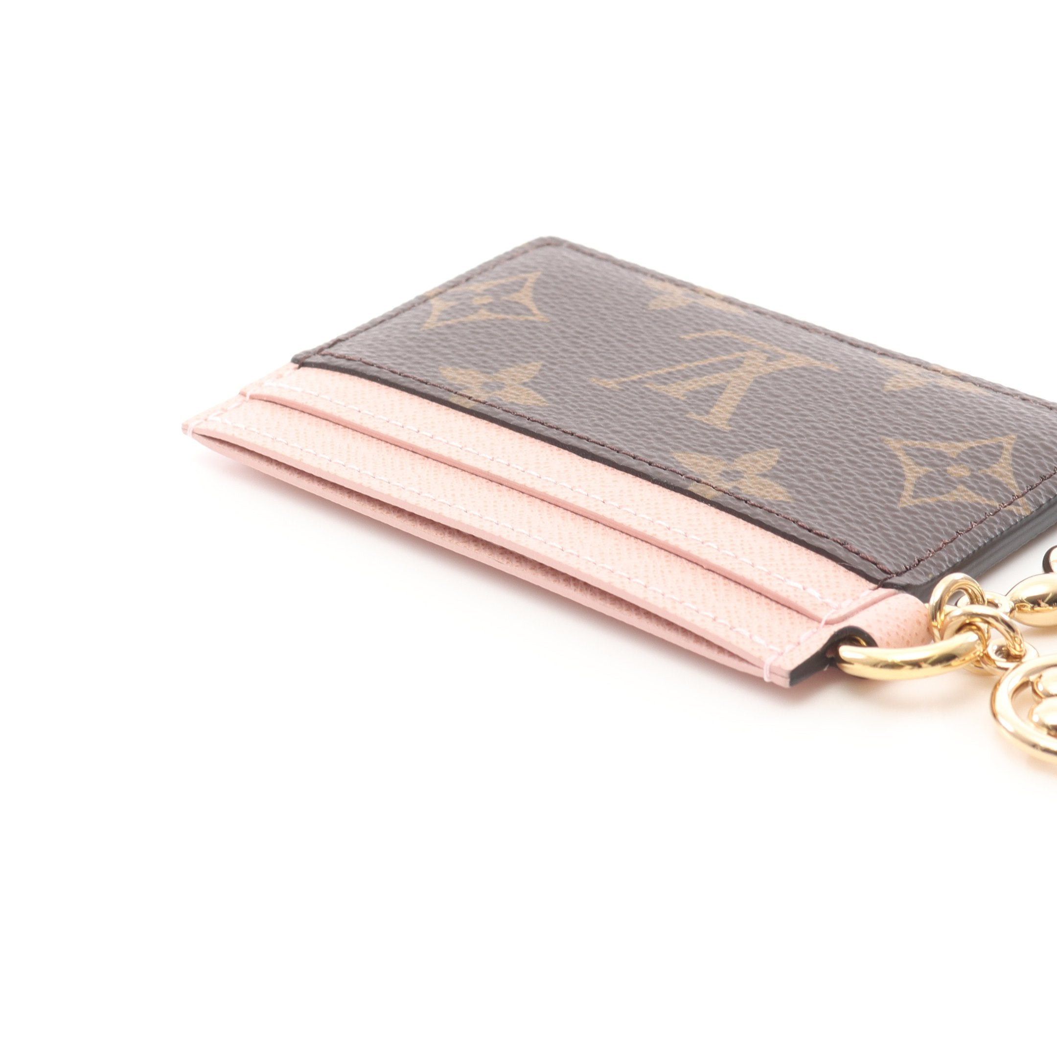 Louis Vuitton Louis Vuitton Porto Cult Lv Charm Monogram Card Case Leather Brown Pink Size ONE SIZE - 3 Thumbnail