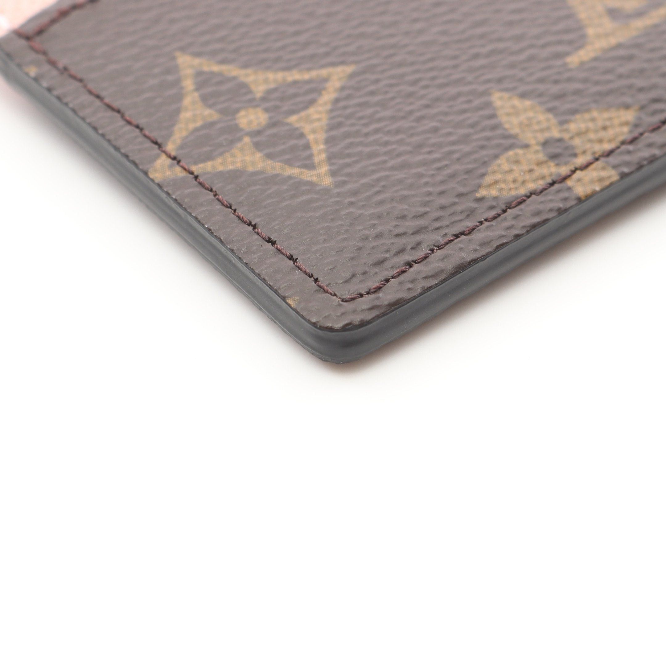 Louis Vuitton Louis Vuitton Porto Cult Lv Charm Monogram Card Case Leather Brown Pink Size ONE SIZE - 5 Thumbnail