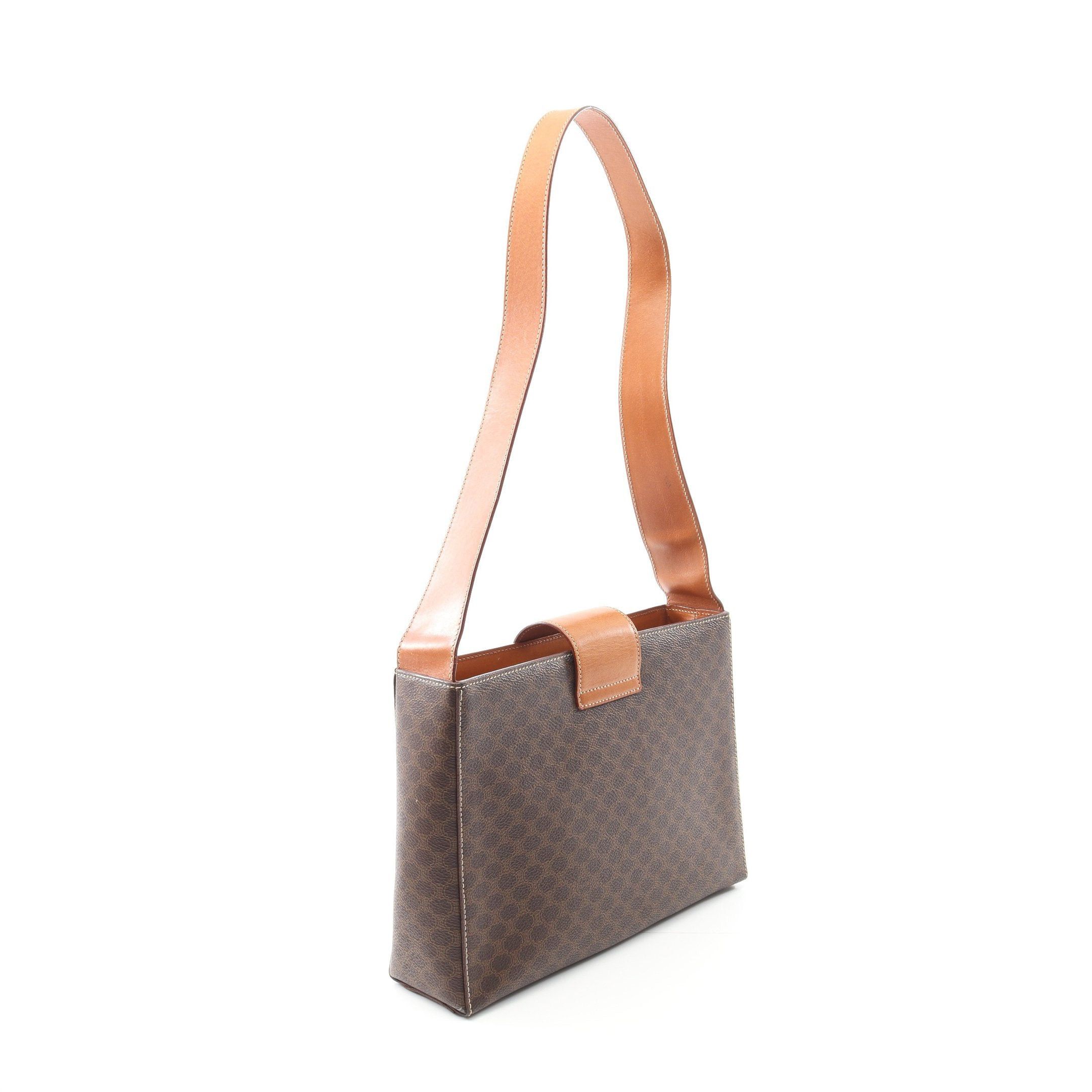 Celine Celine Macadam One Shoulder Bag Leather Dark Brown Size ONE SIZE - 2 Thumbnail