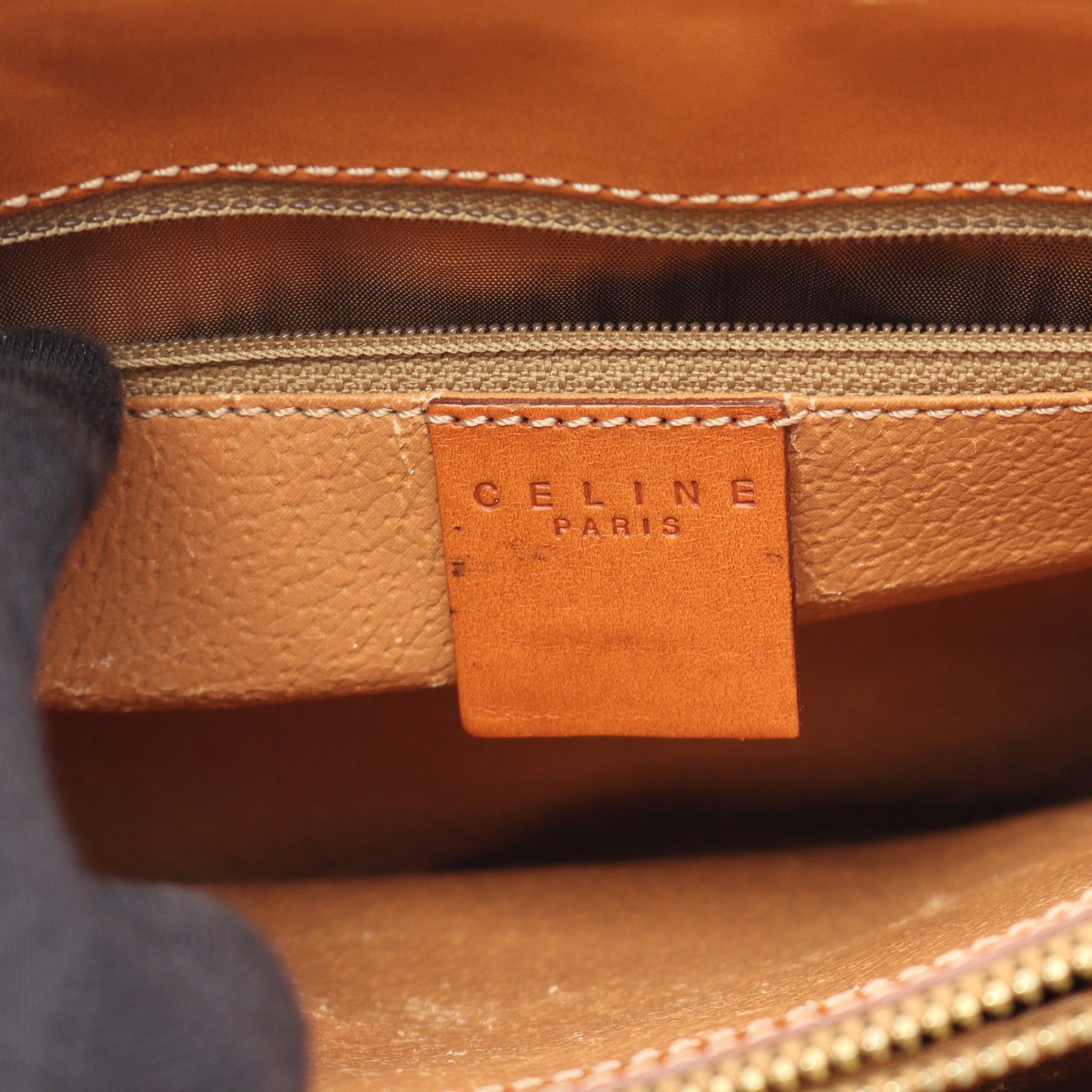 Celine Celine Macadam One Shoulder Bag Leather Dark Brown Size ONE SIZE - 4 Thumbnail