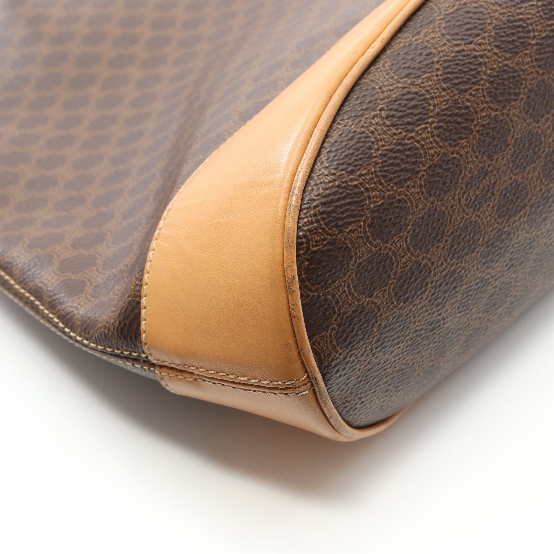 Celine Celine Macadam Shoulder Bag Leather Dark Brown Light Size ONE SIZE - 9 Thumbnail