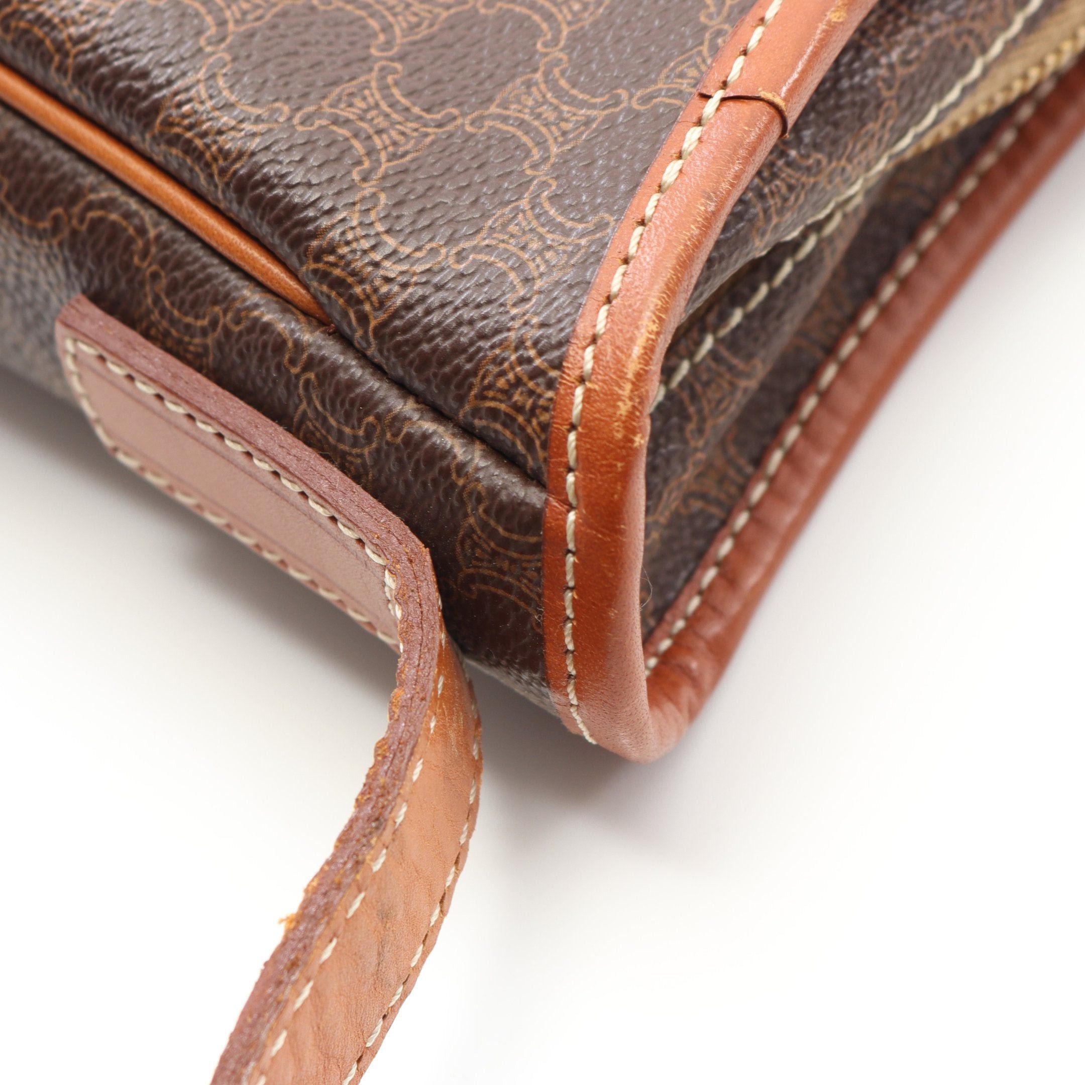 Celine Celine Macadam Shoulder Bag Leather Dark Brown Size ONE SIZE - 6 Thumbnail