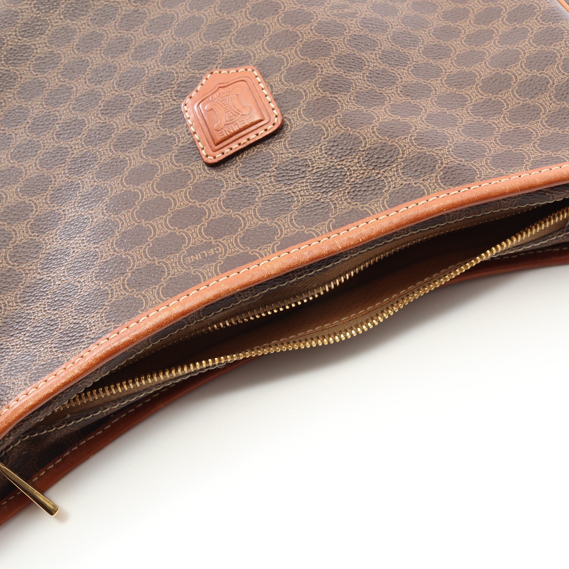 Celine Celine Macadam Shoulder Bag Leather Dark Brown Size ONE SIZE - 8 Thumbnail