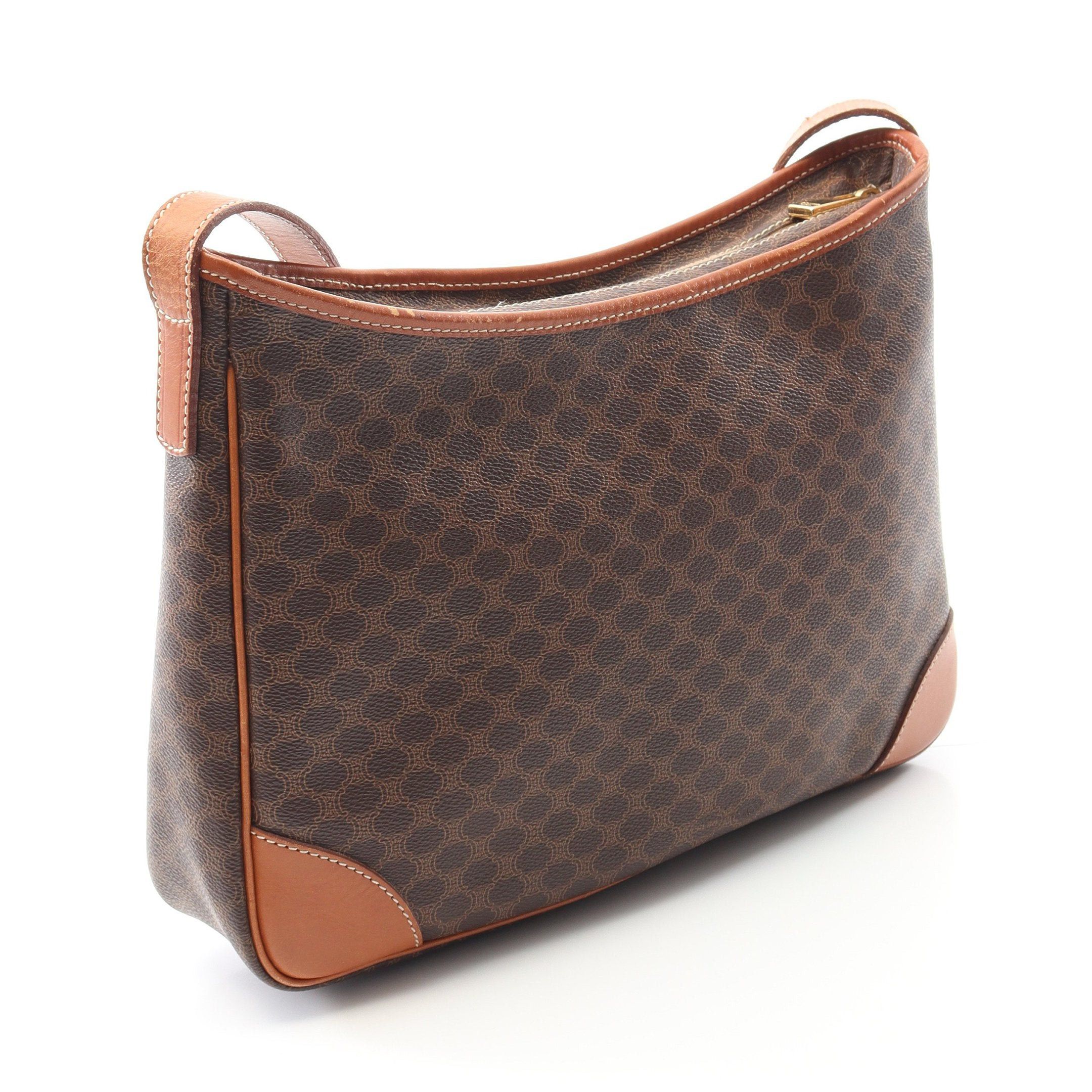 Celine Celine Macadam Shoulder Bag Leather Dark Brown Size ONE SIZE - 2 Thumbnail