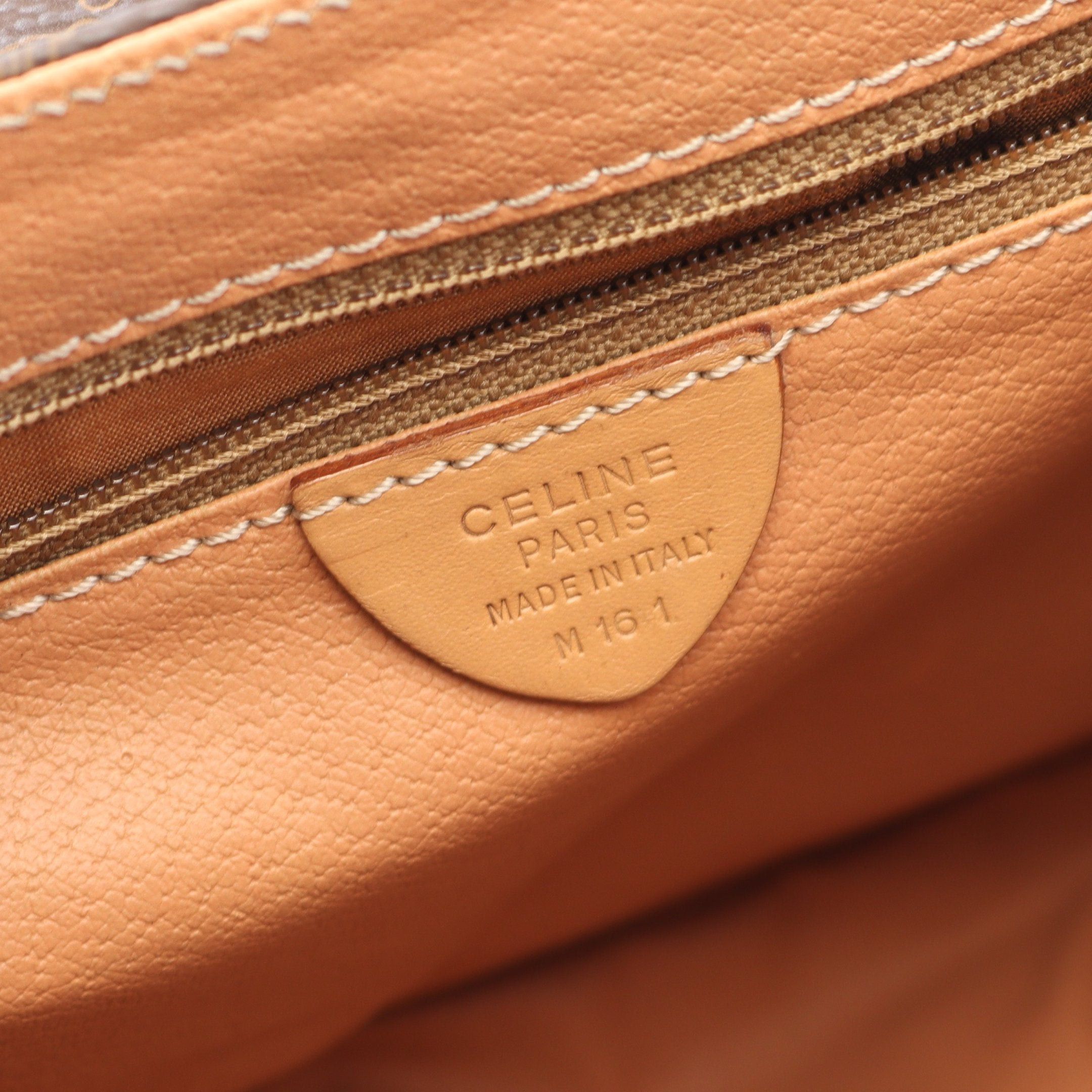 Celine Celine Macadam Shoulder Bag Leather Dark Brown Light Size ONE SIZE - 4 Thumbnail