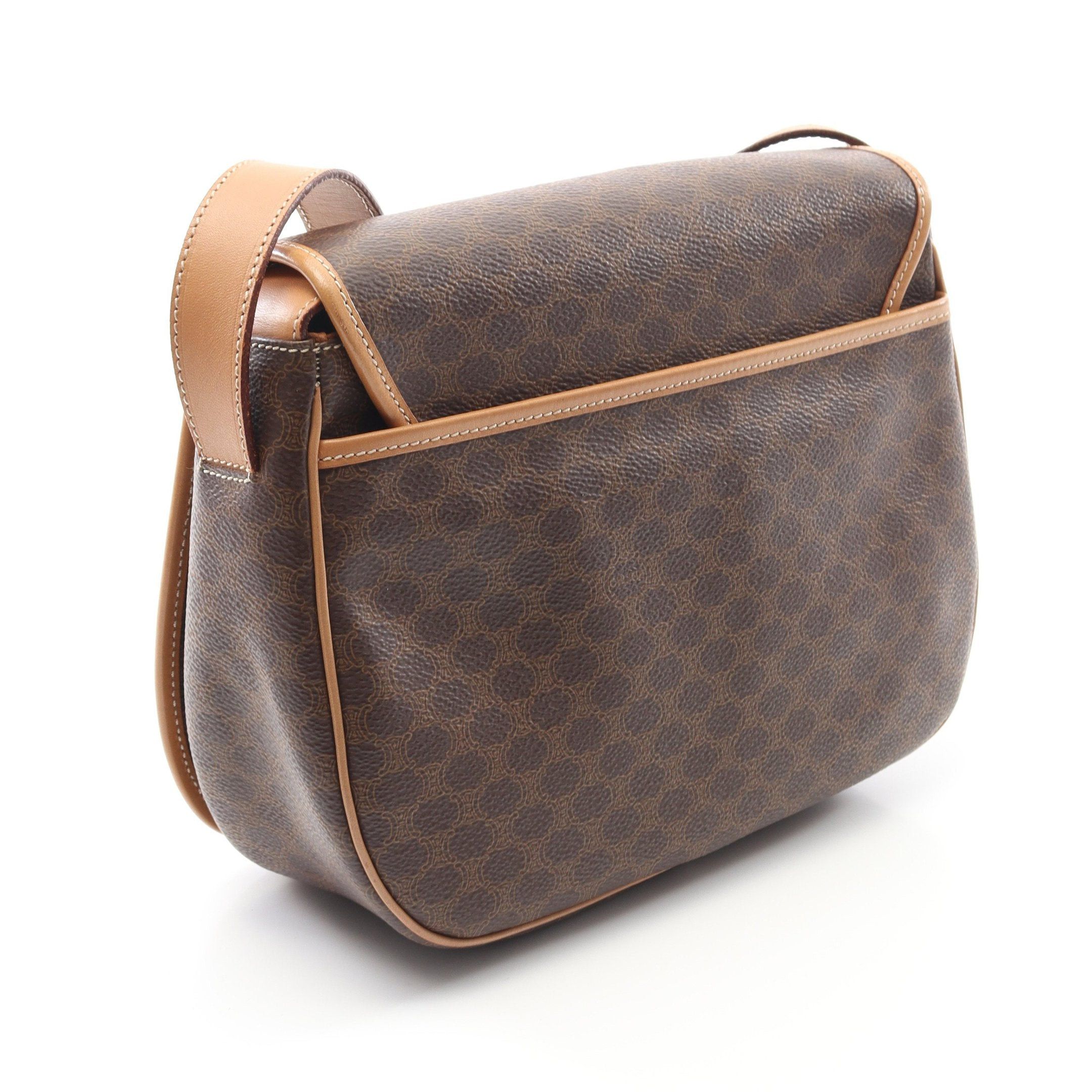 Celine Celine Macadam Shoulder Bag Leather Dark Brown Light Size ONE SIZE - 2 Thumbnail