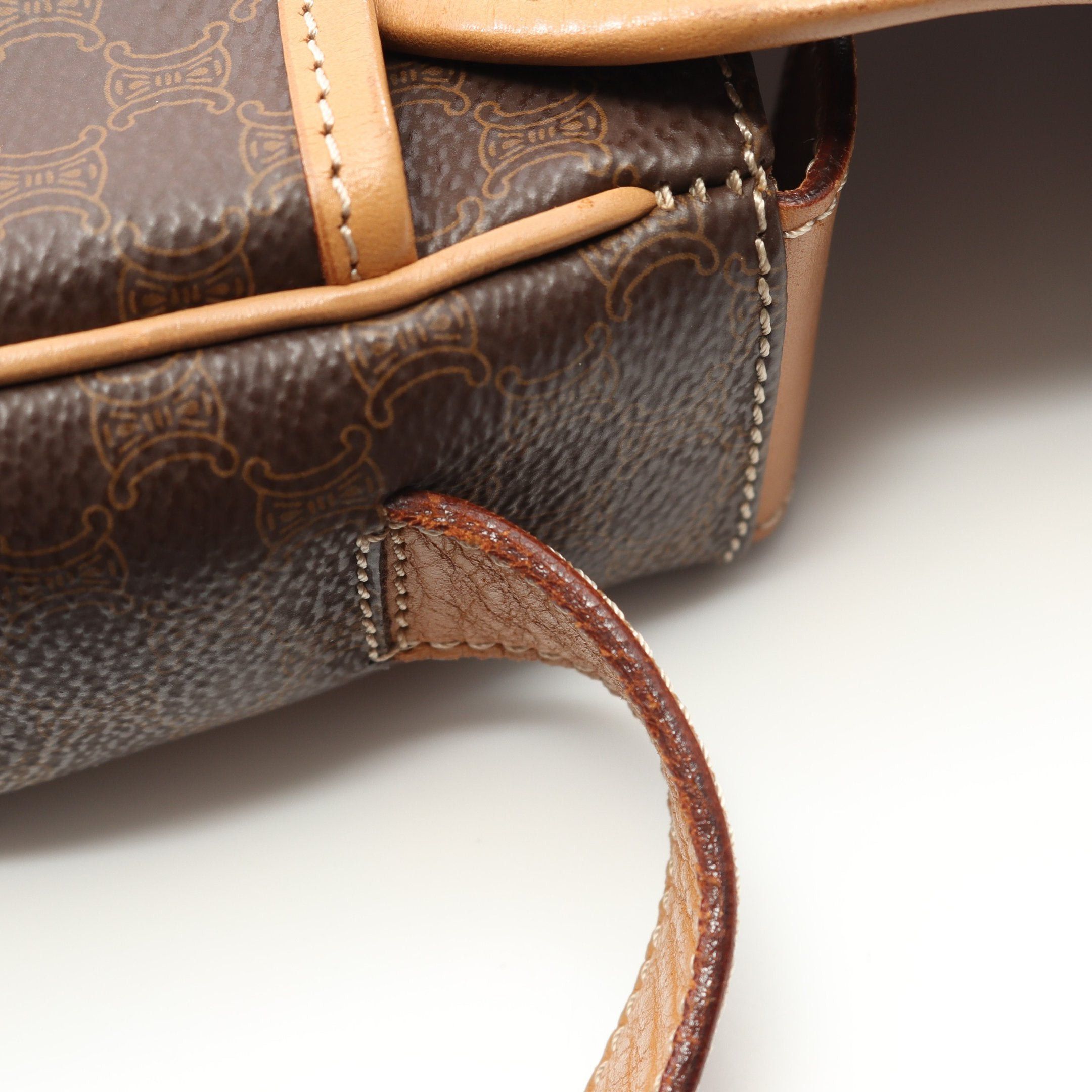 Celine Celine Macadam Shoulder Bag Leather Dark Brown Light Size ONE SIZE - 8 Thumbnail