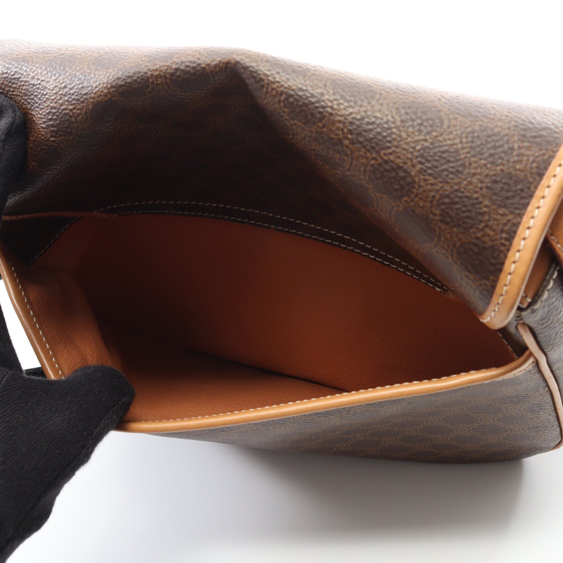 Celine Celine Macadam Shoulder Bag Leather Dark Brown Light Size ONE SIZE - 10 Thumbnail