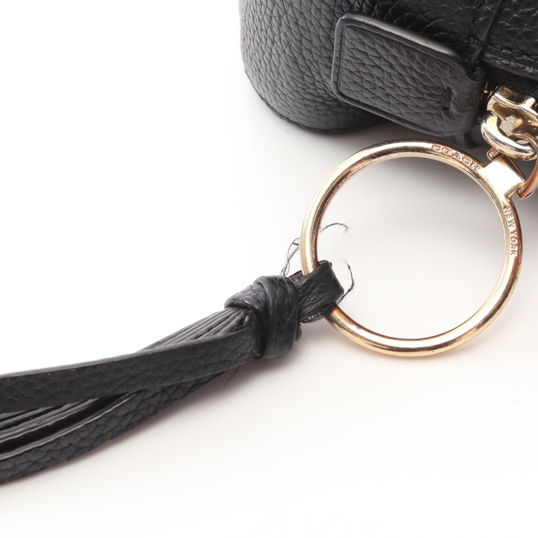 Coach Coach Camera Bag Shoulder Leather Black Tassel Size ONE SIZE - 7 Thumbnail