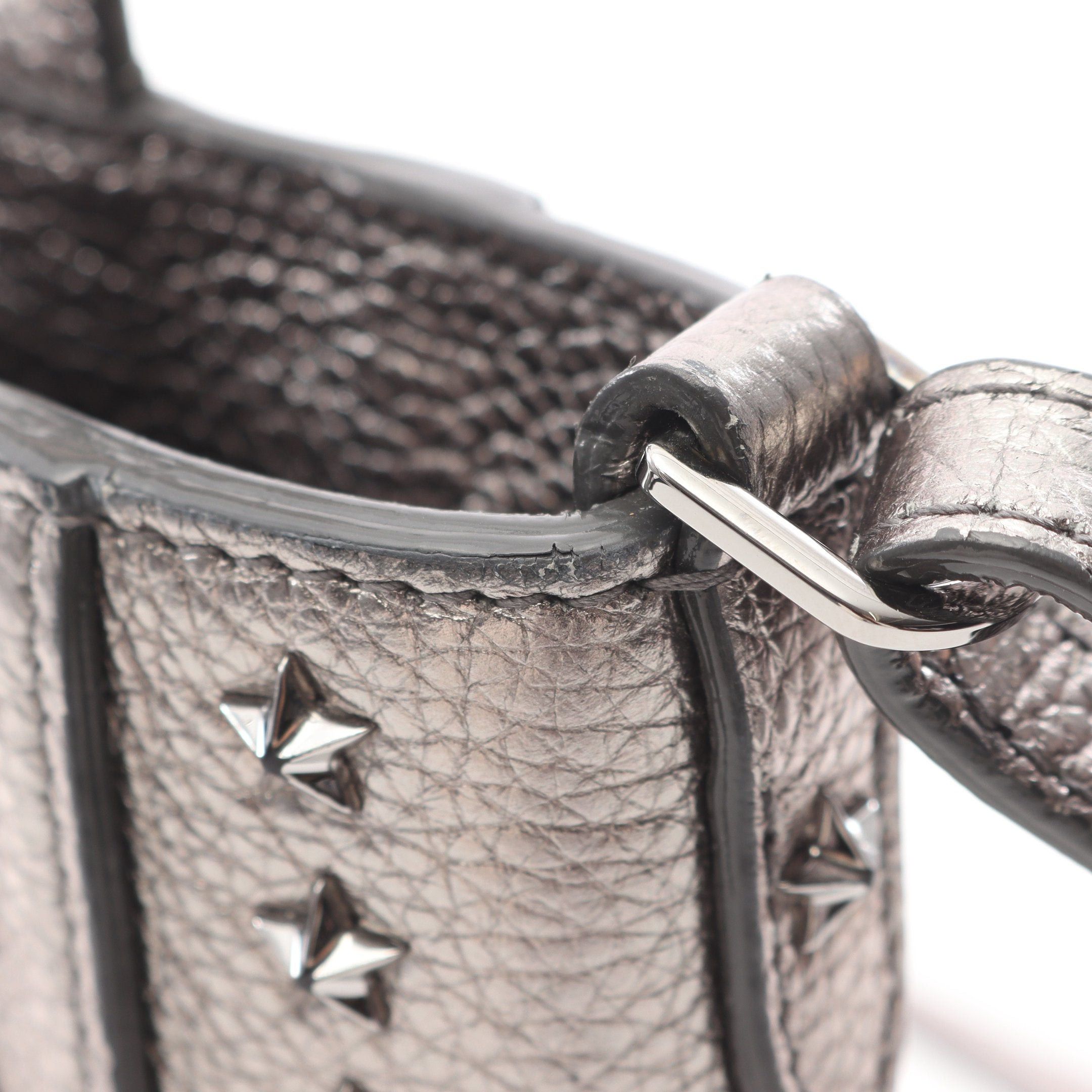 Jimmy Choo Jimmy Choo Mini Pegasi Handbag Leather Silver Star Studs Size ONE SIZE - 7 Thumbnail