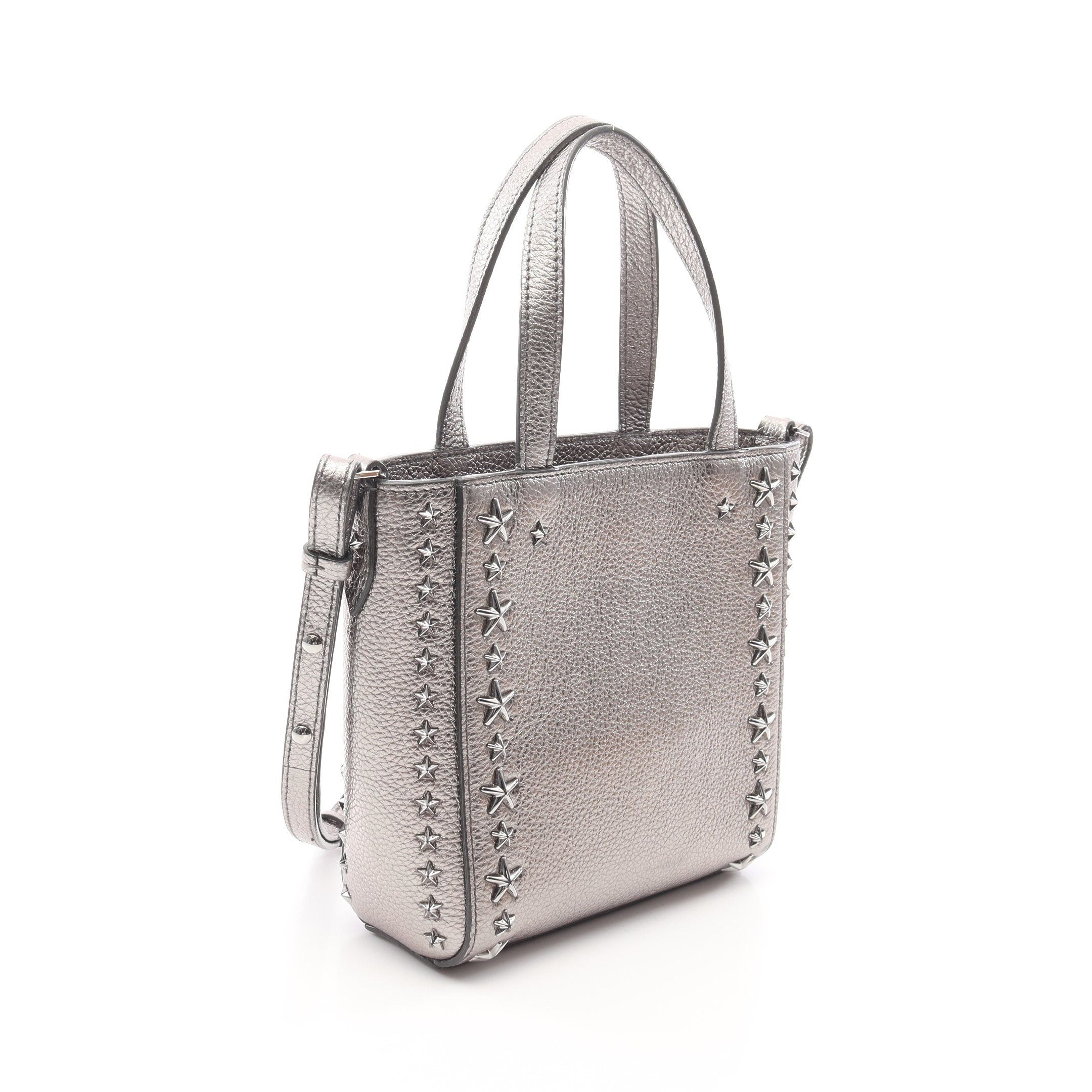 Jimmy Choo Jimmy Choo Mini Pegasi Handbag Leather Silver Star Studs Size ONE SIZE - 2 Thumbnail