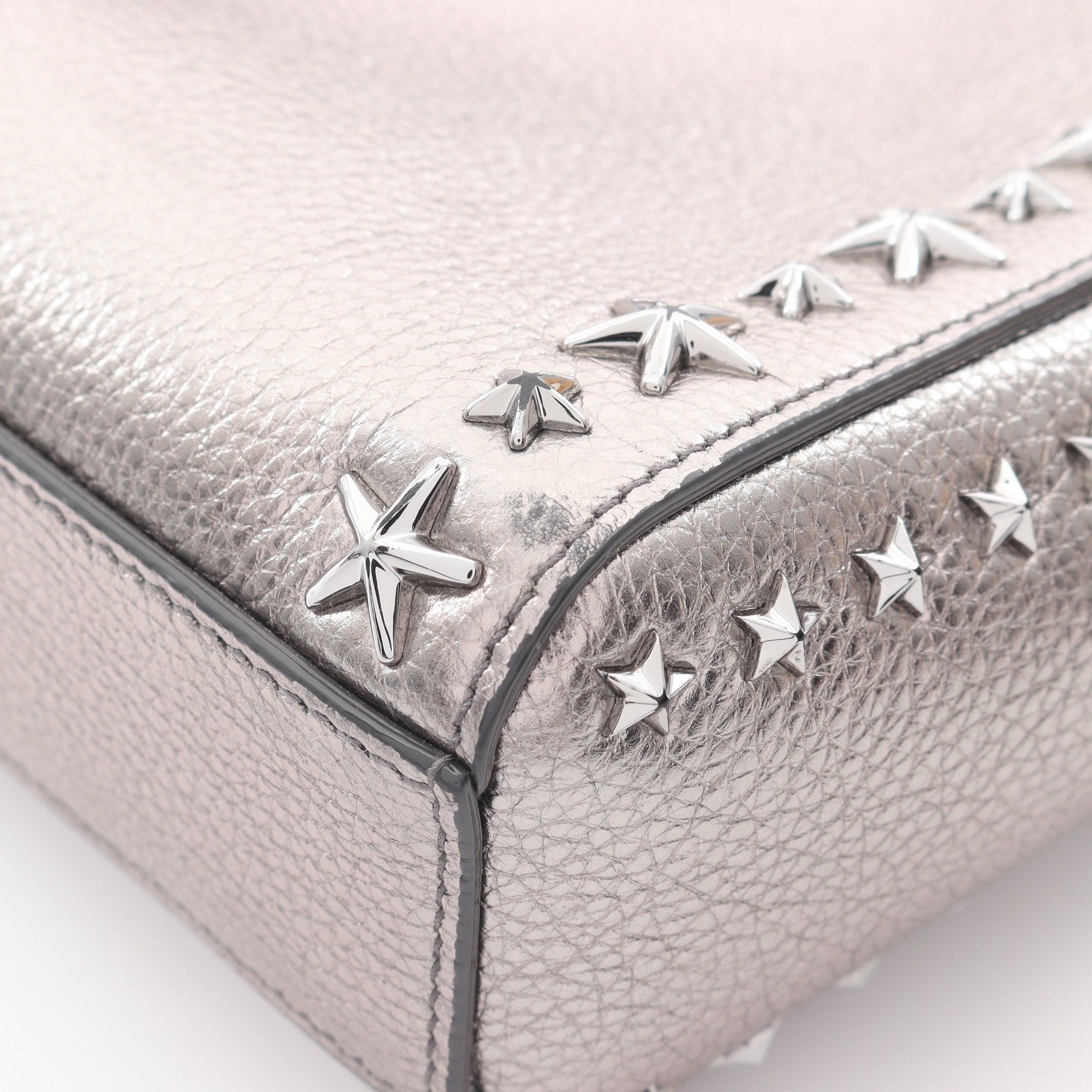 Jimmy Choo Jimmy Choo Mini Pegasi Handbag Leather Silver Star Studs Size ONE SIZE - 8 Thumbnail