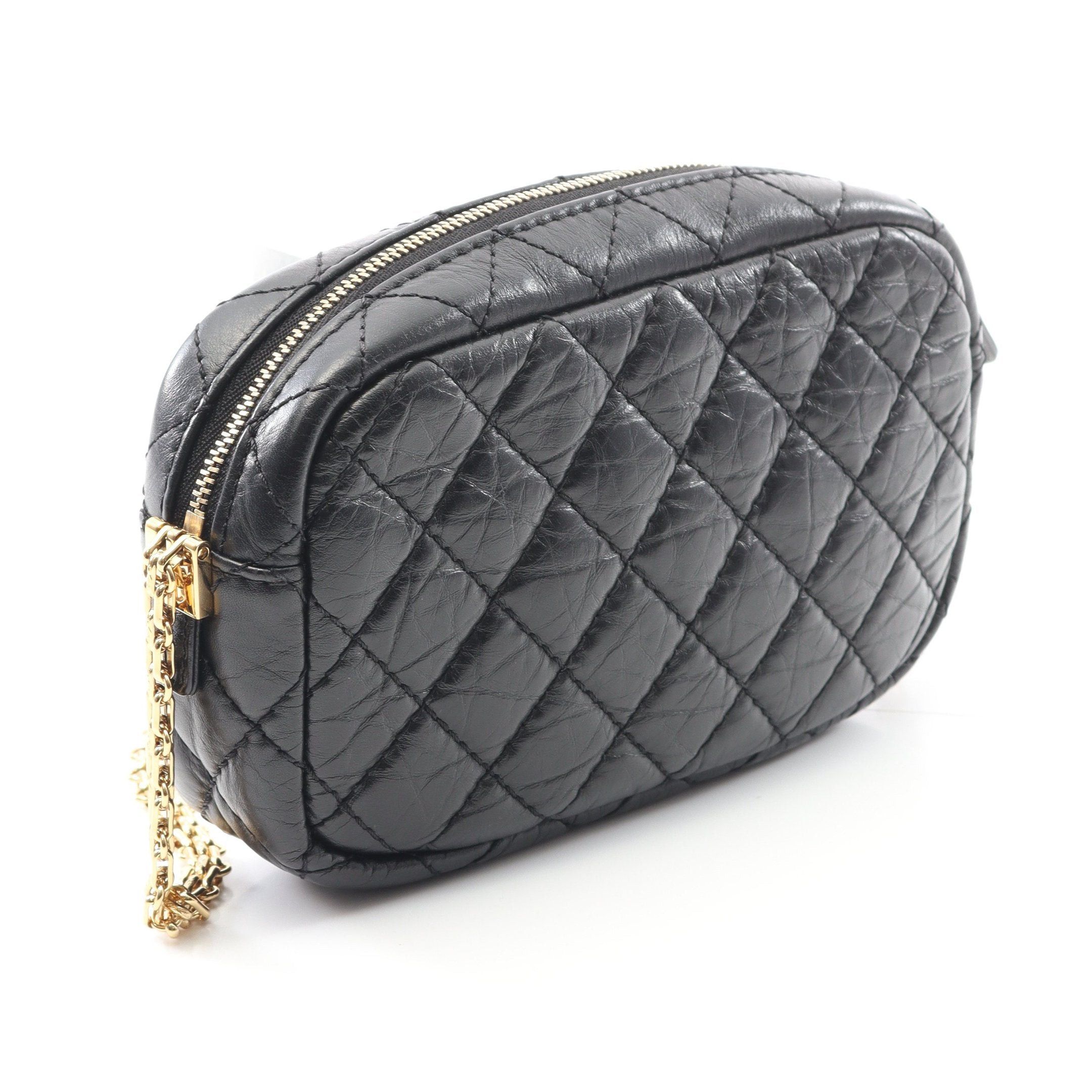Chanel Chanel 2.55 Chevron V-Stitch Camera Bag Chain Shoulder Aged Calfskin Black Gold Hardware Size ONE SIZE - 2 Thumbnail
