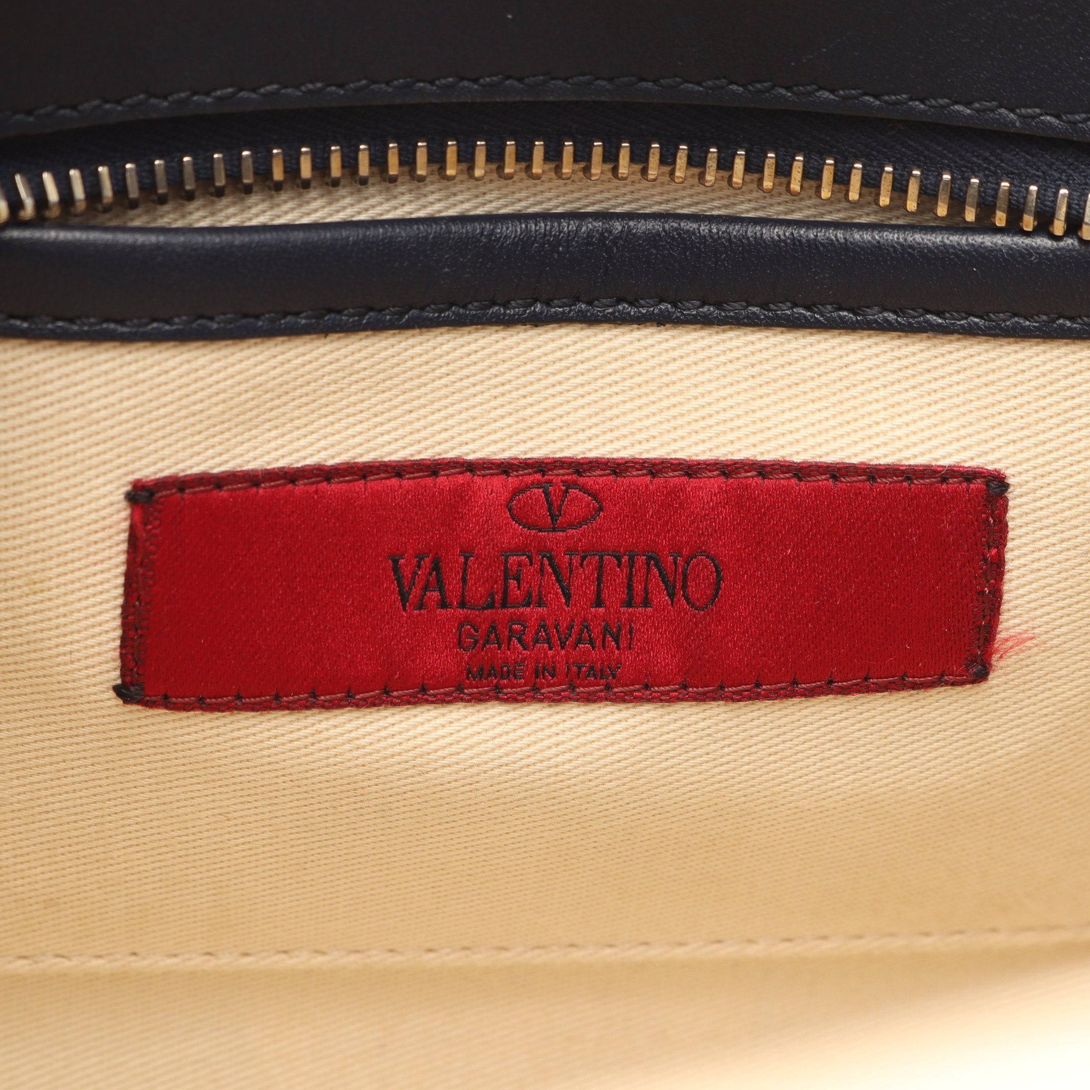 Valentino Valentino Handbag Leather Navy Rockstud Size ONE SIZE - 4 Thumbnail