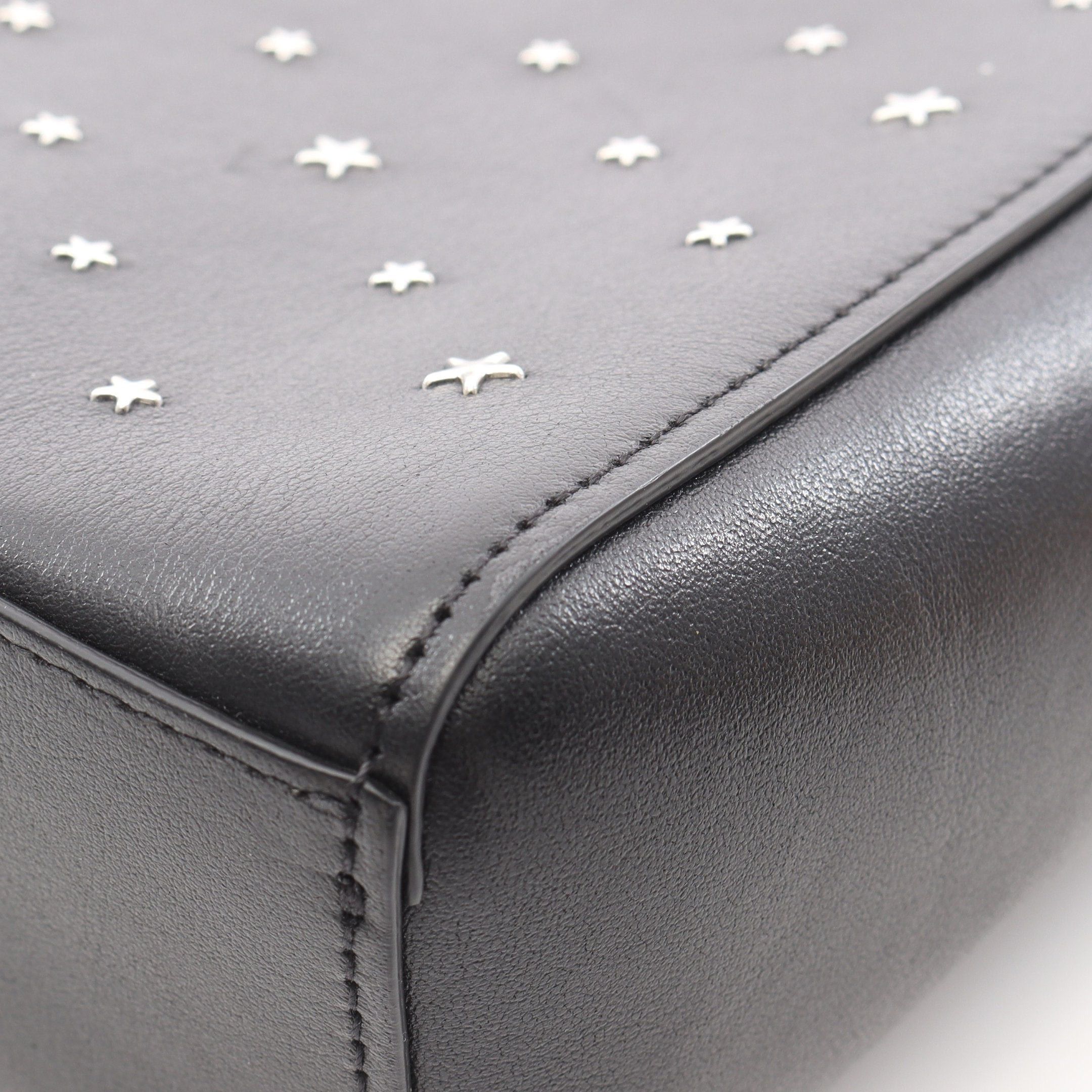 Jimmy Choo Jimmy Choo Bria Tote N/S Handbag Bag Leather Black Star Studs Size ONE SIZE - 5 Thumbnail