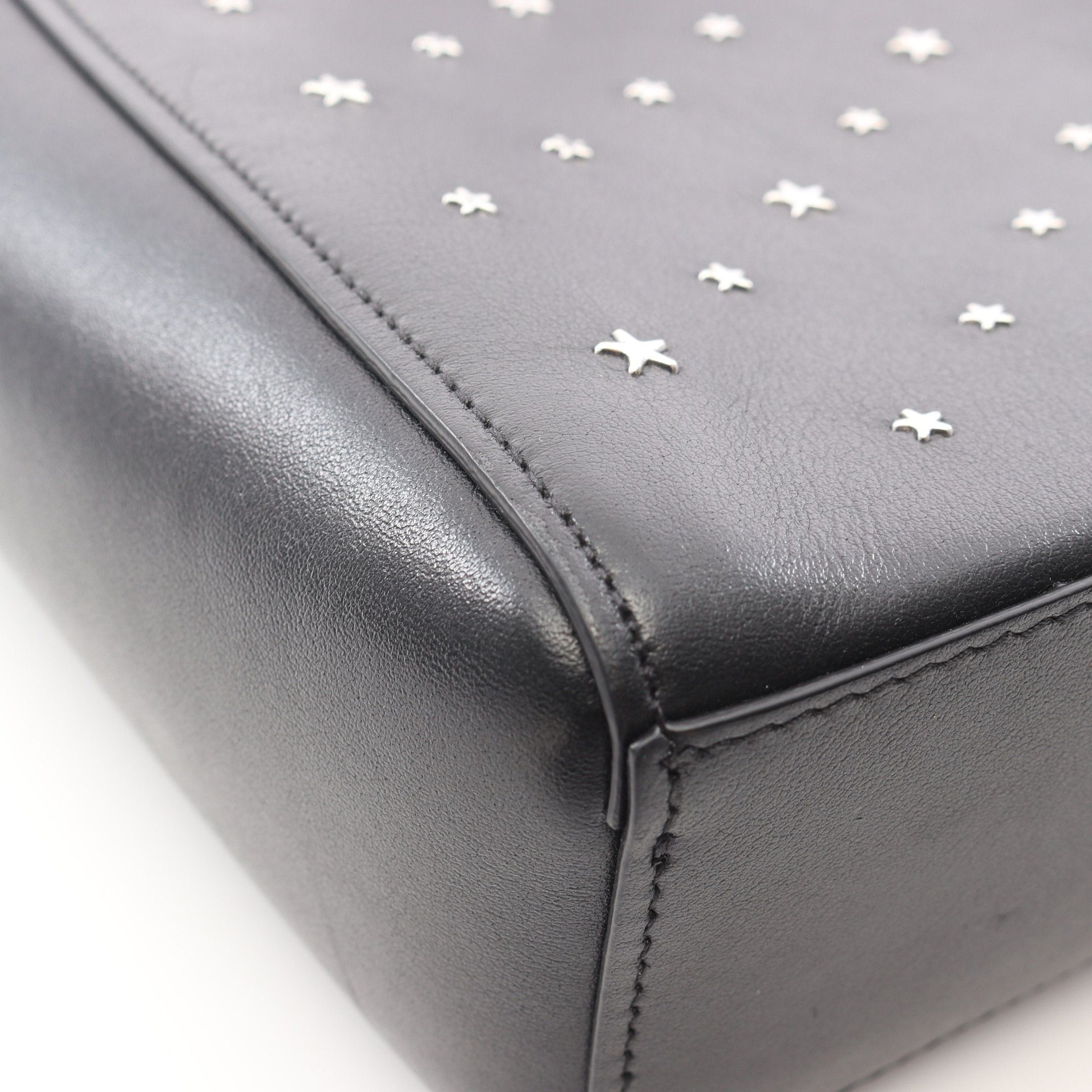 Jimmy Choo Jimmy Choo Bria Tote N/S Handbag Bag Leather Black Star Studs Size ONE SIZE - 6 Thumbnail